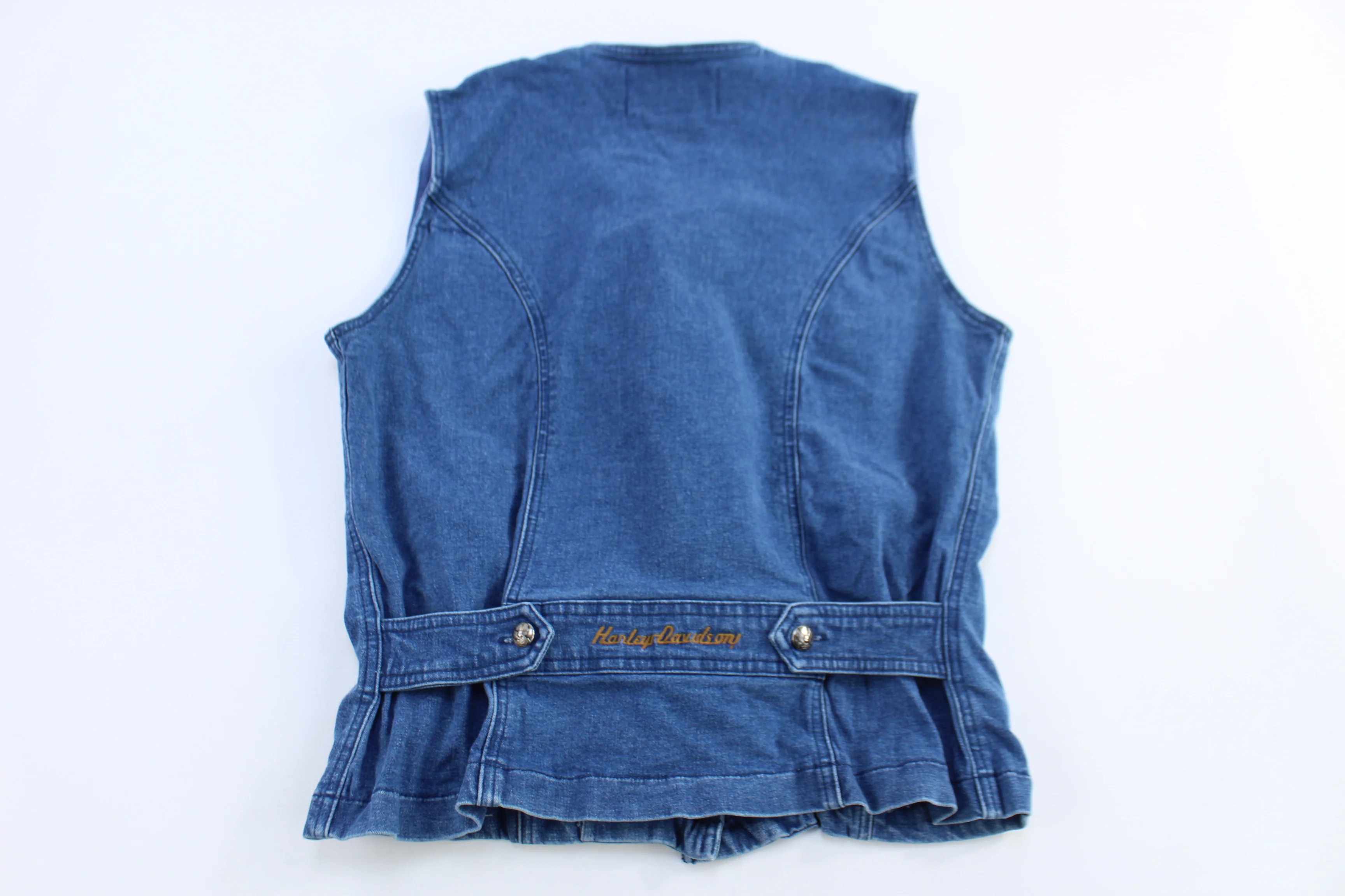 Women's Harley Davidson Motorcycles Denim Vest - Image 2