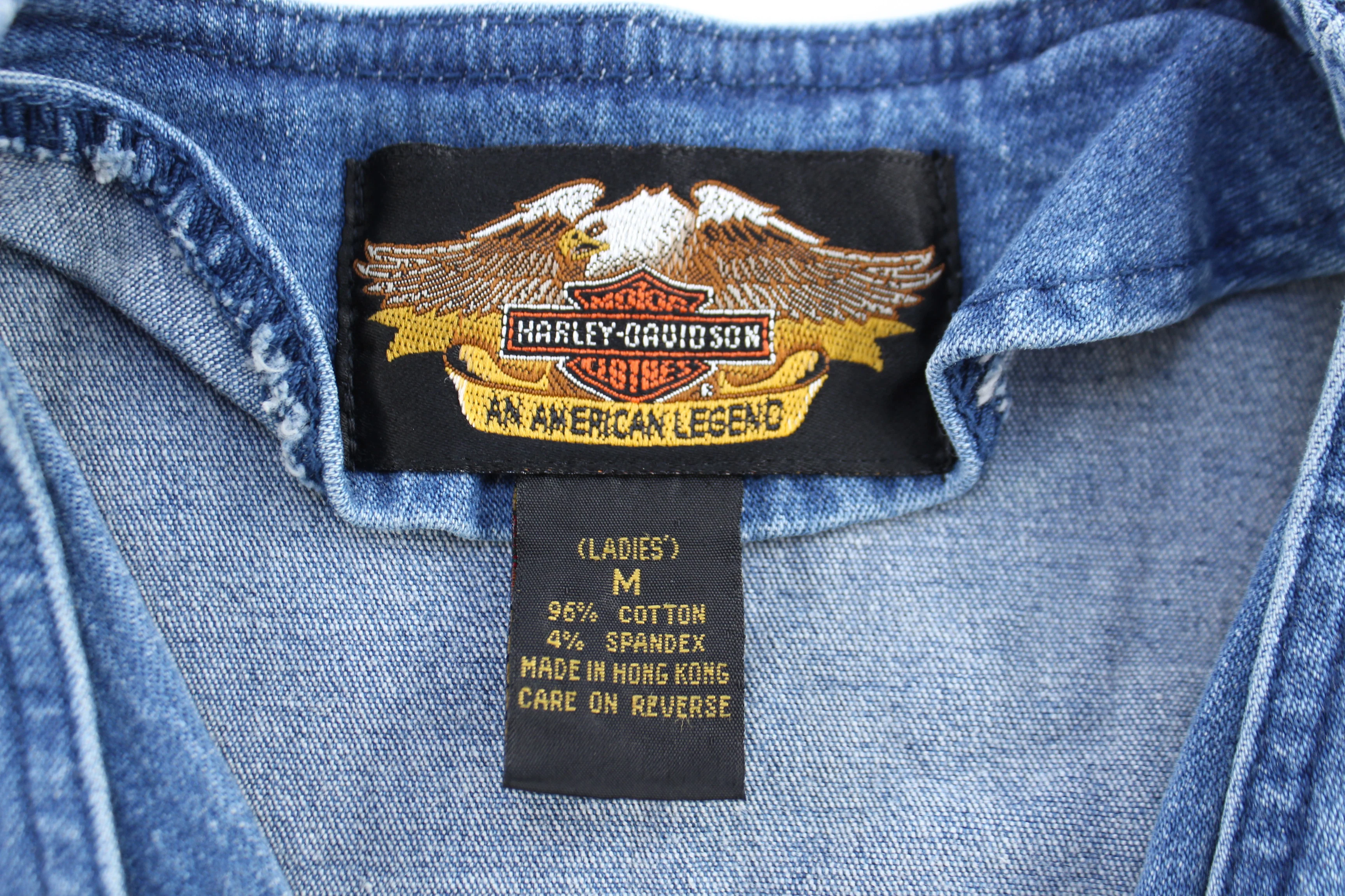 Women's Harley Davidson Motorcycles Denim Vest - Image 3