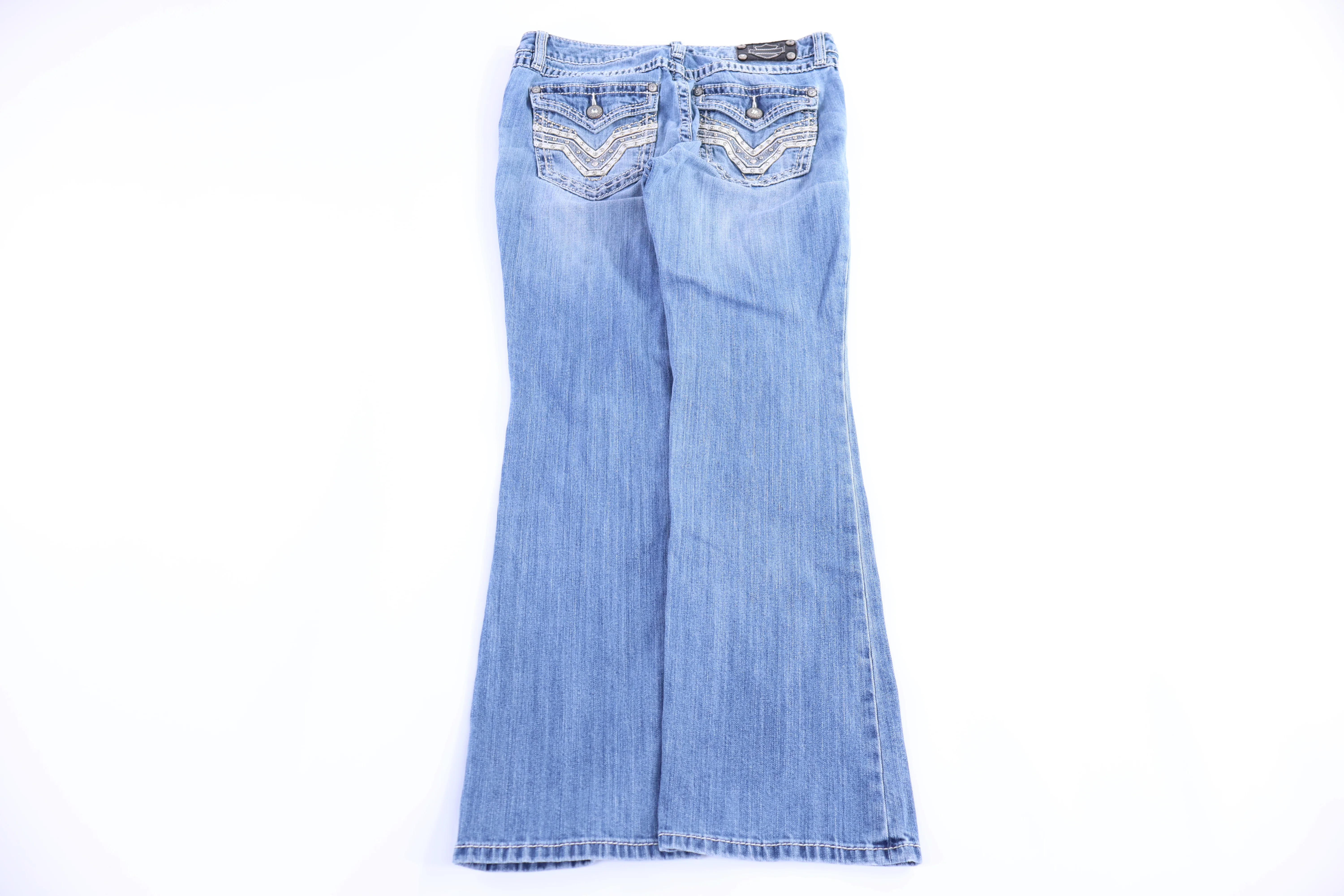 Women's Harley Davidson Motorcycles Embellished Denim Jeans - Image 2