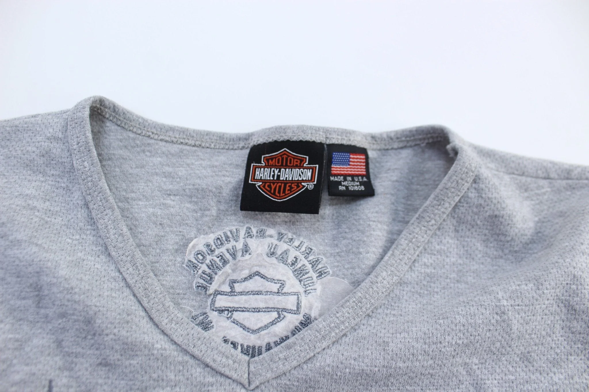 Women's Harley Davidson Motorcycles Embroidered Milwaukee, Michigan T-Shirt - Image 3