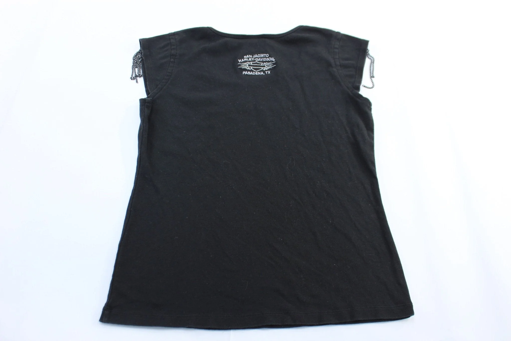 Women's Harley Davidson Motorcycles Embroidered Pasadena, Texas T-Shirt - Image 2