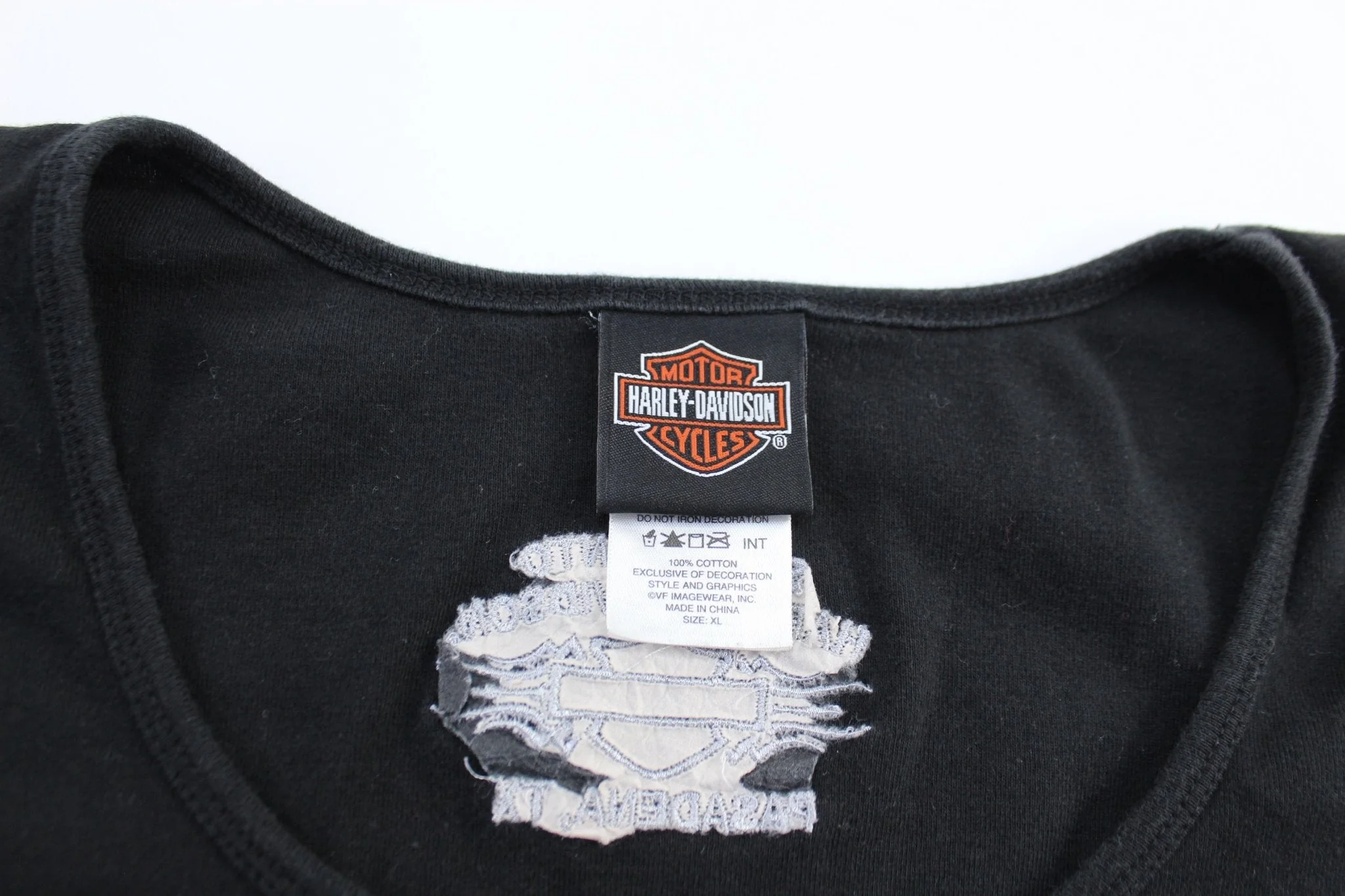 Women's Harley Davidson Motorcycles Embroidered Pasadena, Texas T-Shirt - Image 3