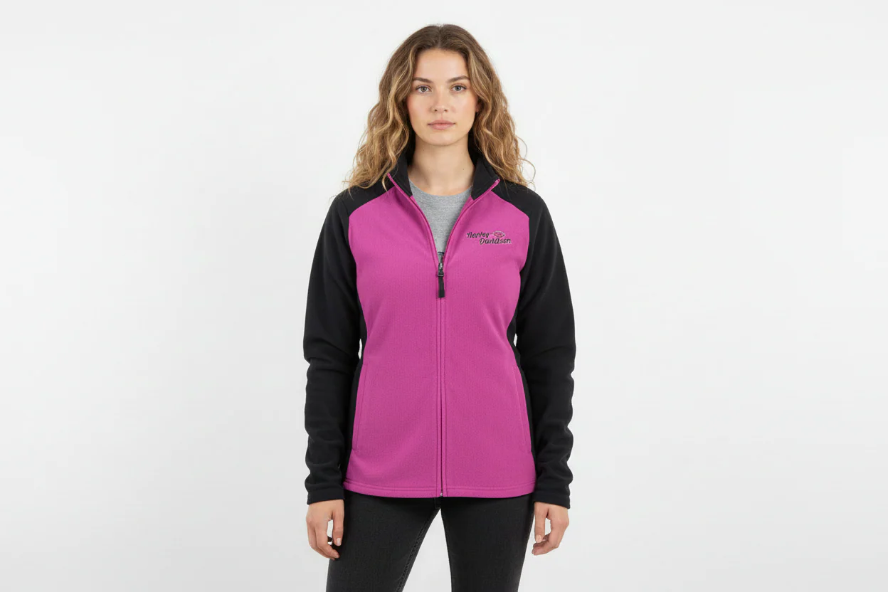 Women's Harley Davidson Motorcycles Full Zip Fleece Sweater