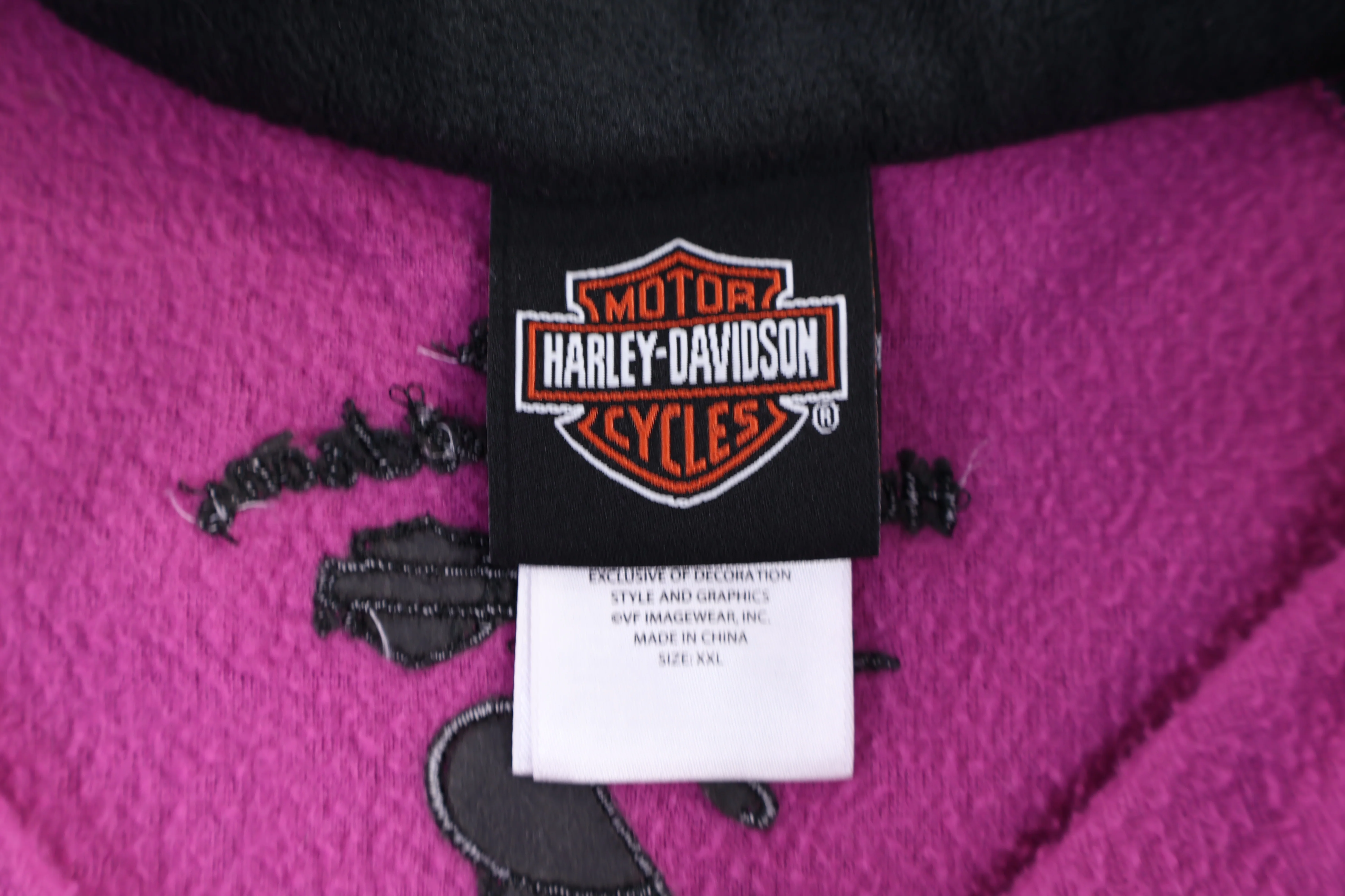 Women's Harley Davidson Motorcycles Full Zip Fleece Sweater - Image 4