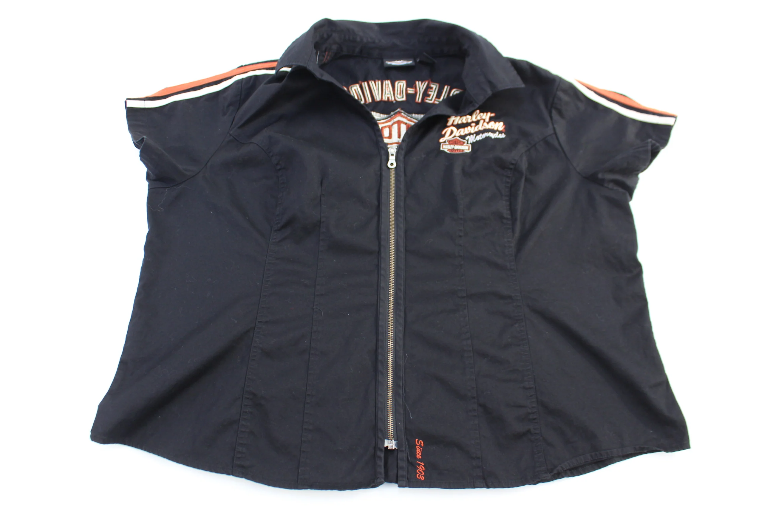 Women's Harley Davidson Motorcycles Full Zip T-shirt - Image 2