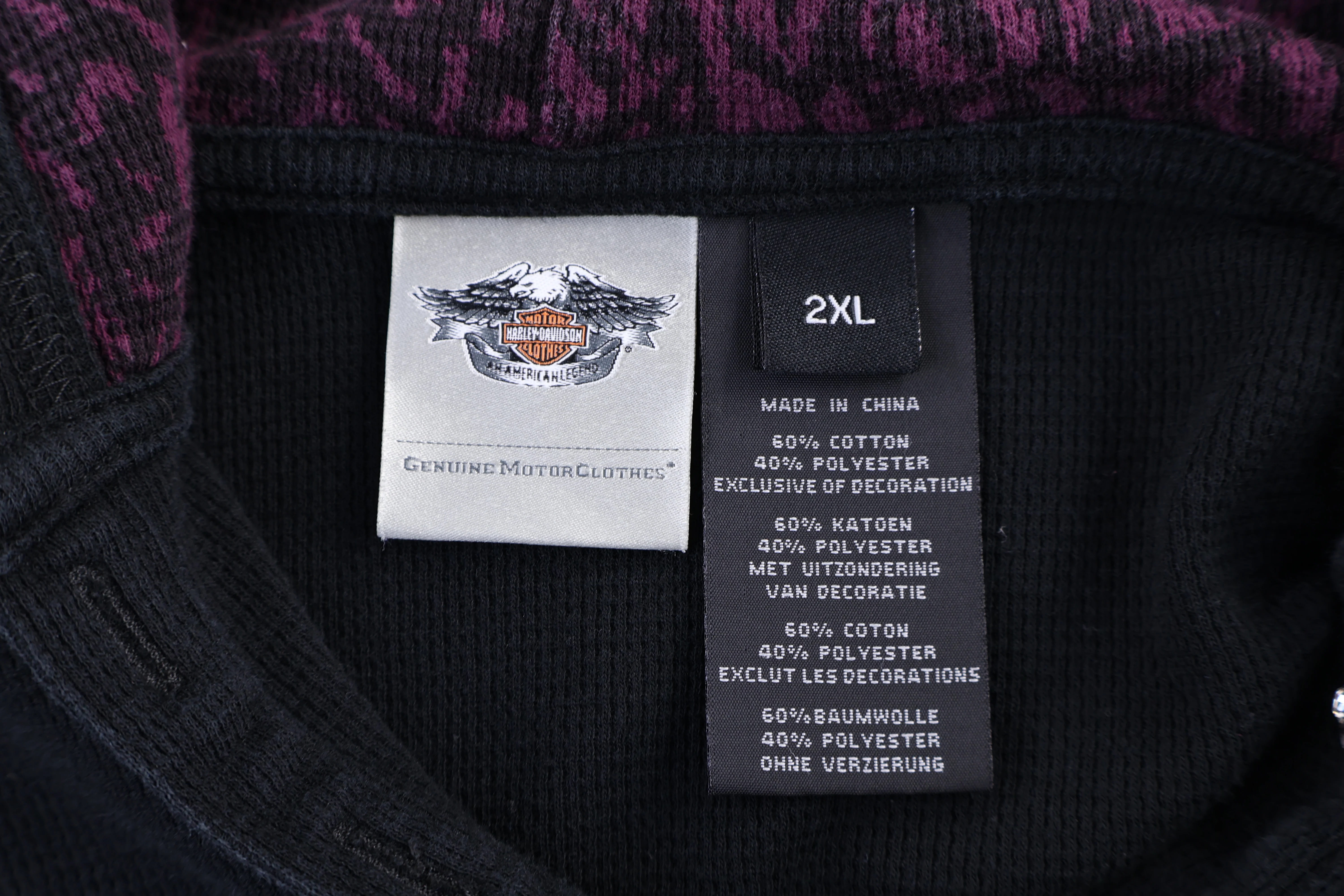 Women's Harley Davidson Motorcycles Henley LS T-shirt - Image 3