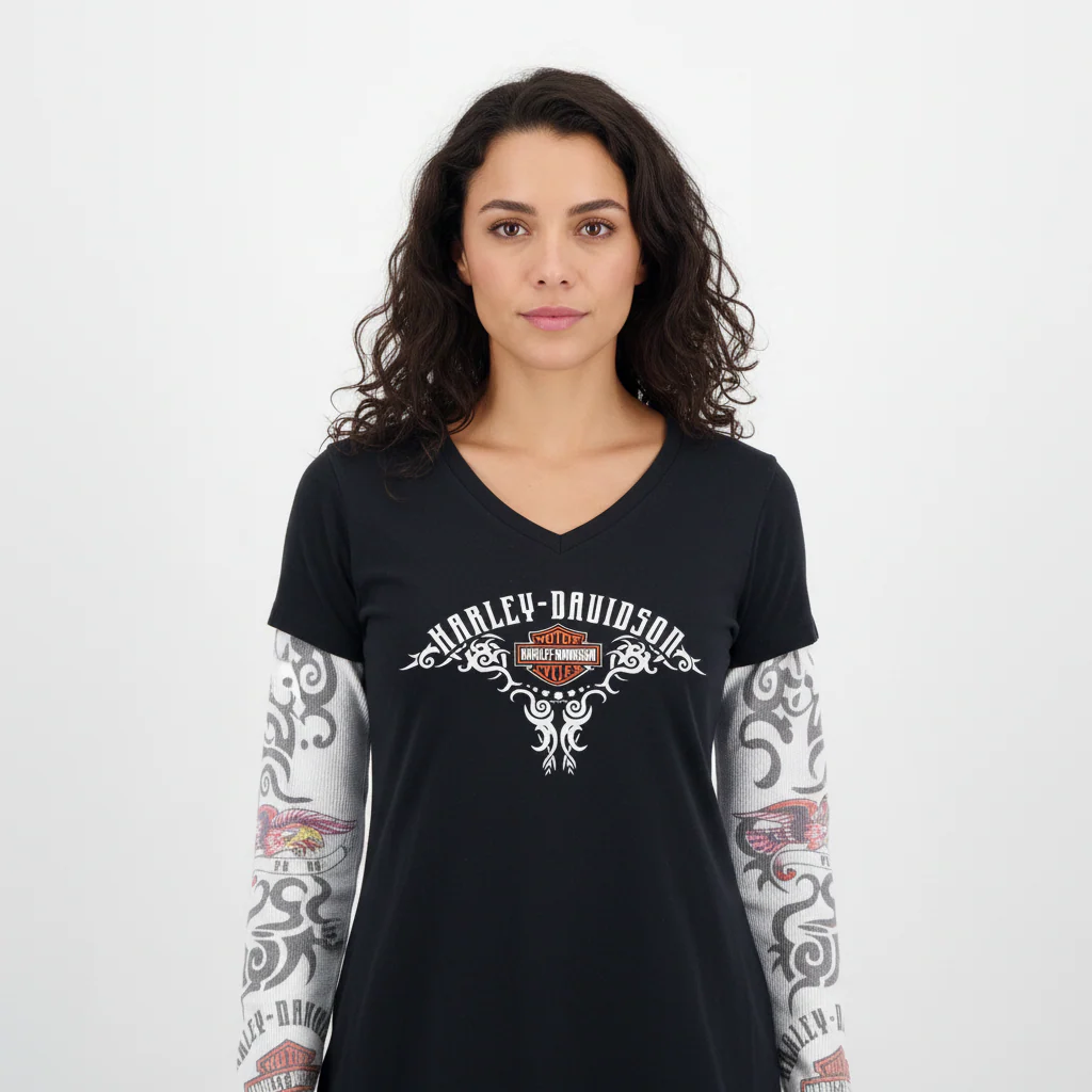 Women's Harley Davidson Motorcycles LS T-shirt