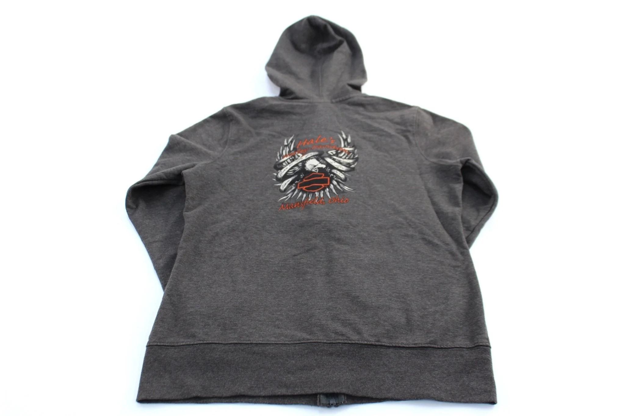 Women's Harley Davidson Motorcycles Mansfield, Ohio Zip Up Hoodie - Image 2