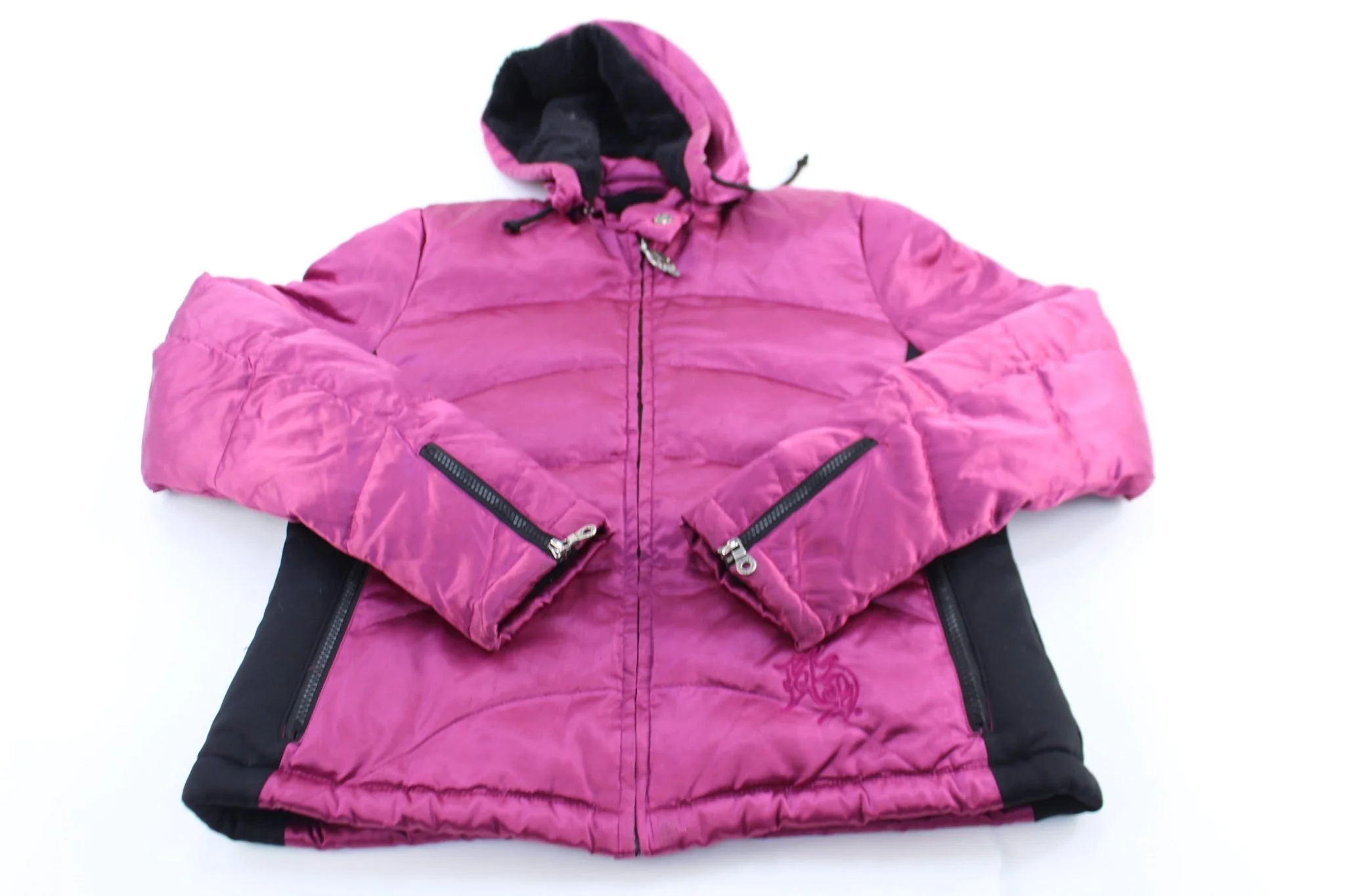 Women's Harley Davidson Motorcycles Pink & Black Hooded Jacket