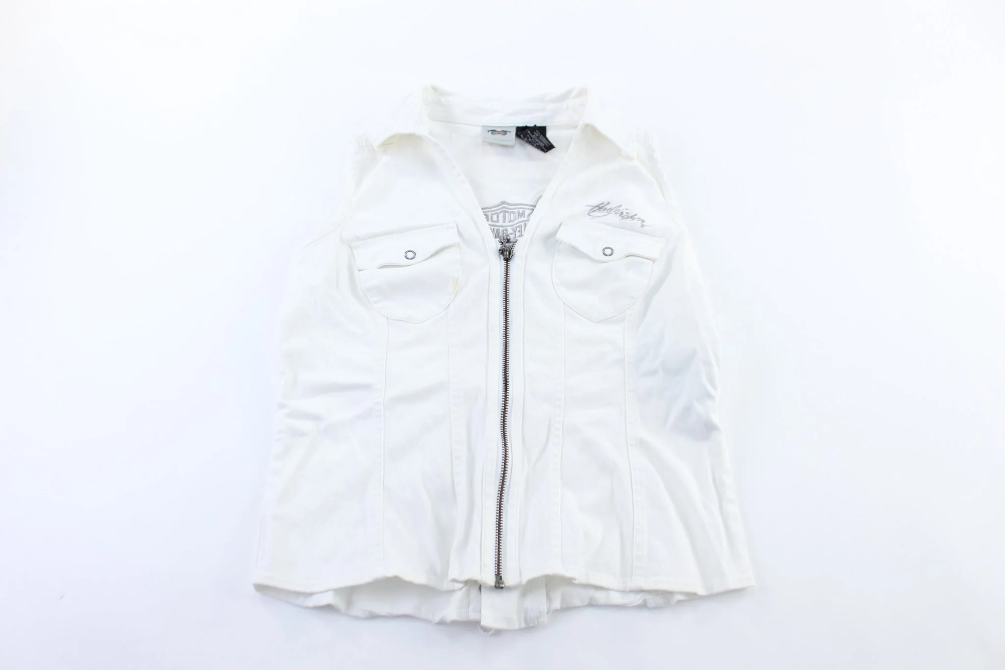 Women's Harley Davidson Motorcycles Zip Up Vest