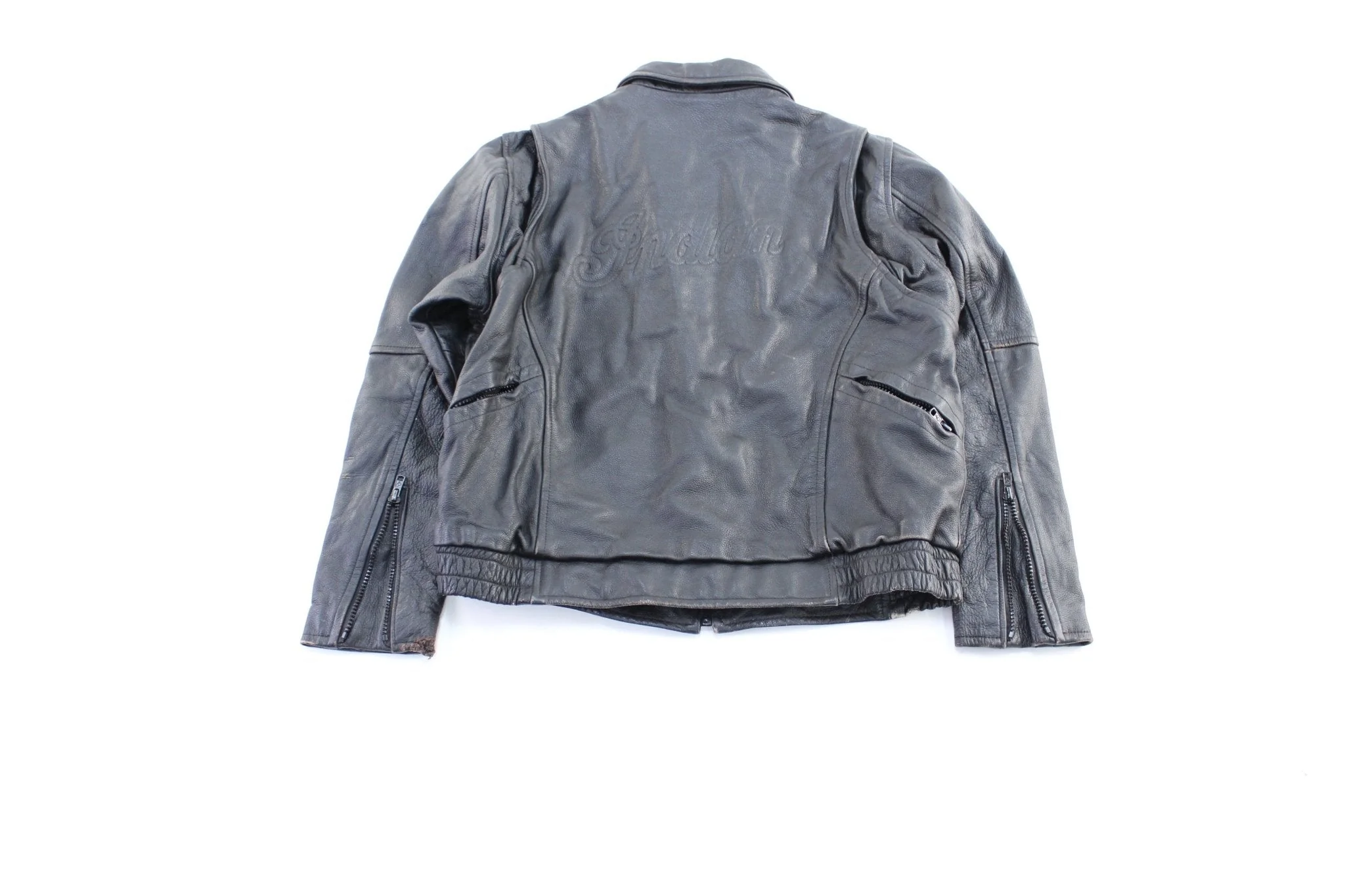 Women's Indian Motorcycle Black Leather Zip Up Jacket - Image 2