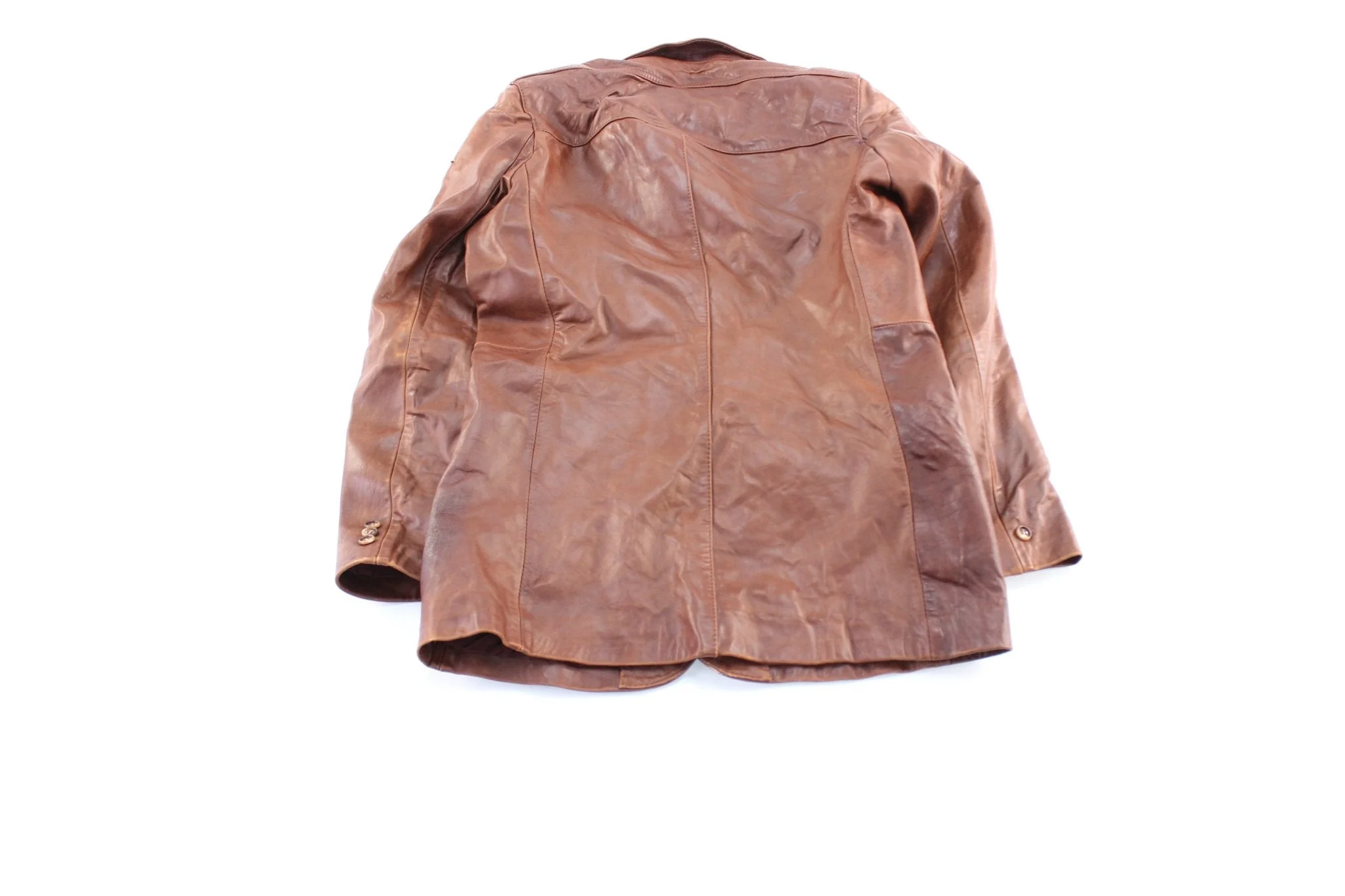Vintage J. Riggings Brown Leather Coat - Image 2