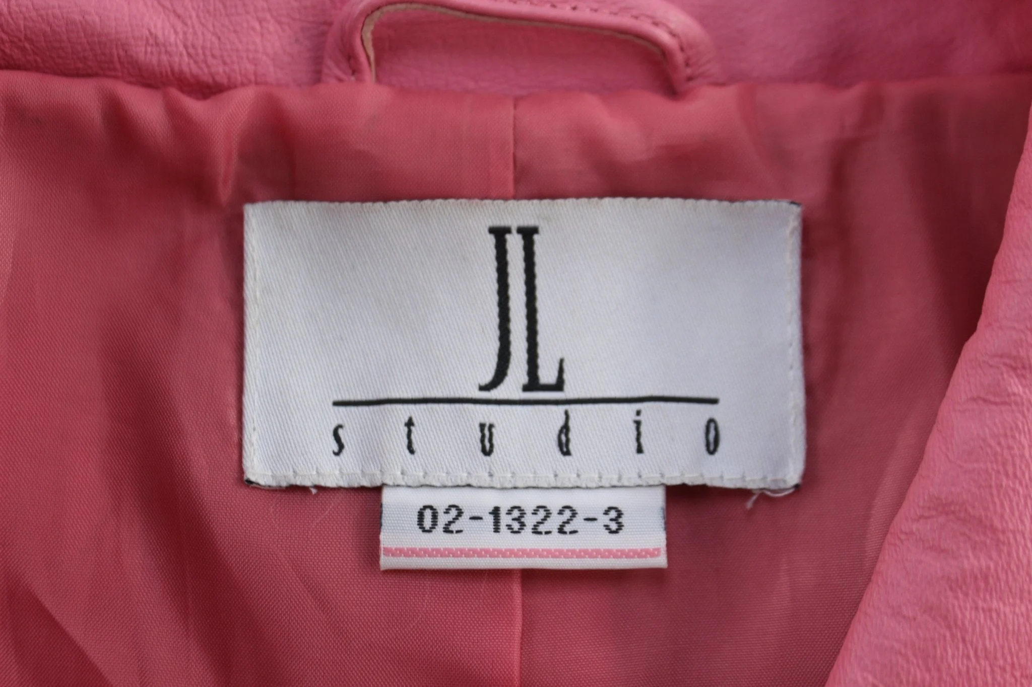 Women's JL Studio Full Zip  Pink Leather Jacket - Image 4