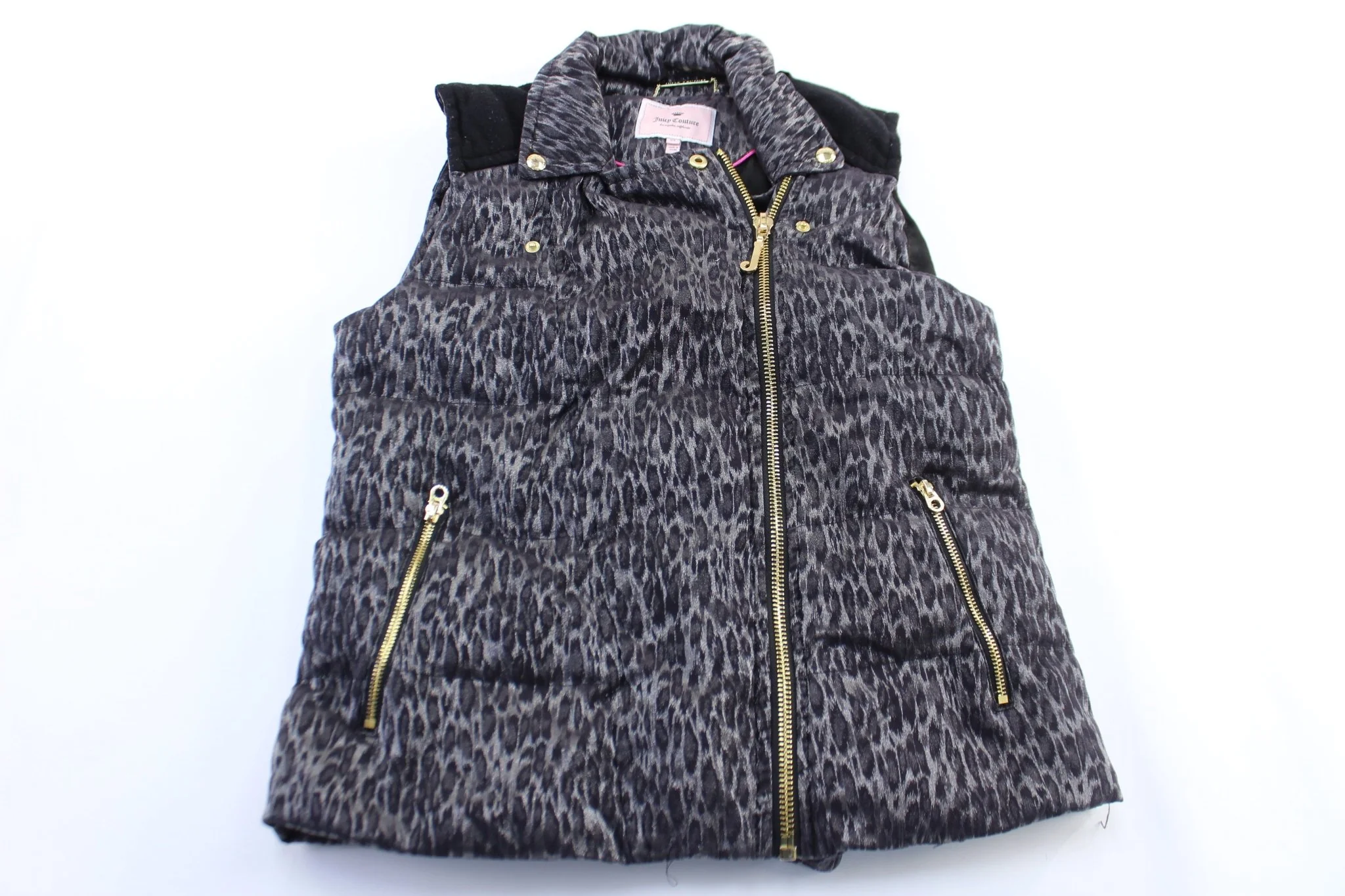 Women's Juicy Couture Cheetah Print Zip Up Vest