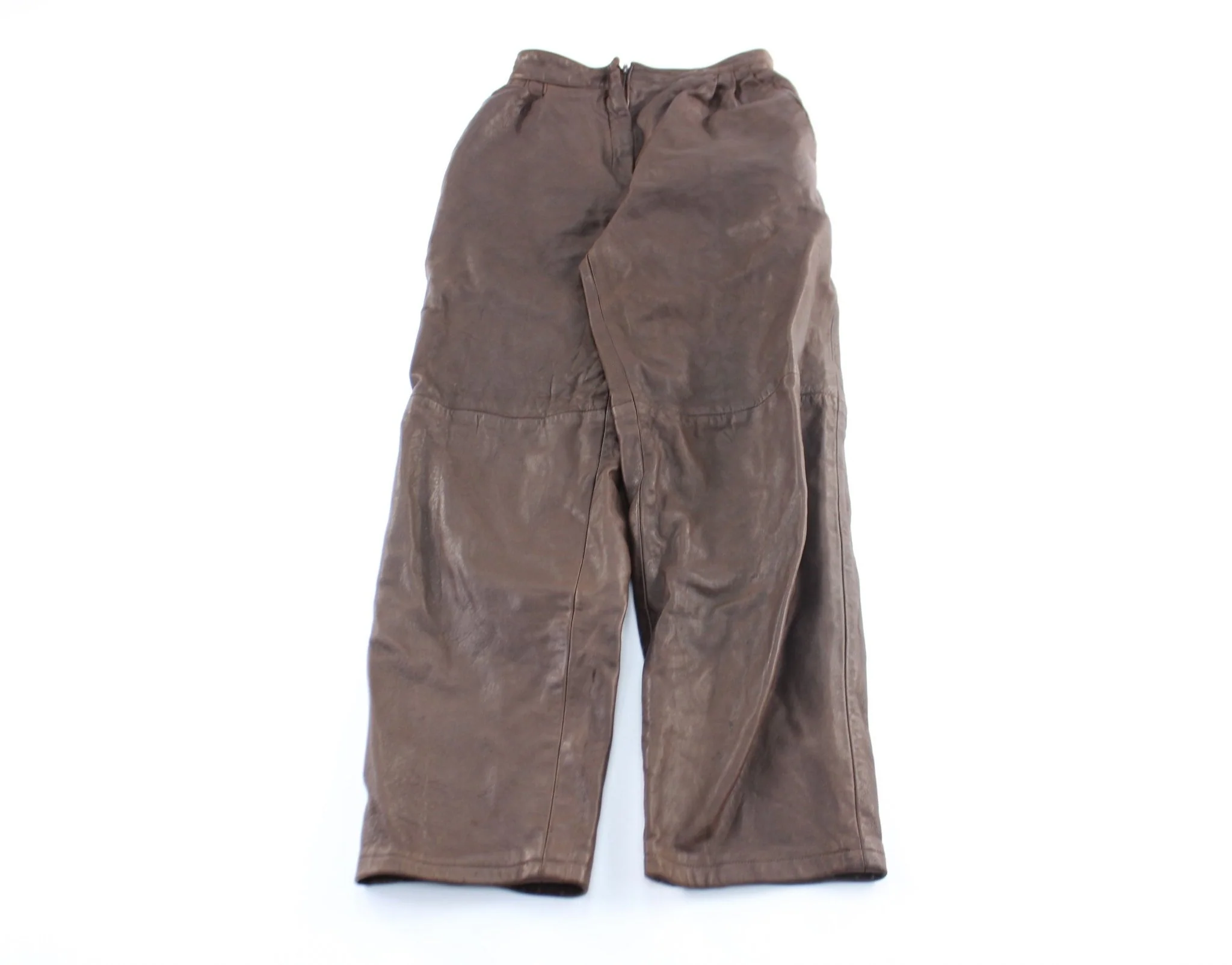 Women's Lanna Brown Leather Pants