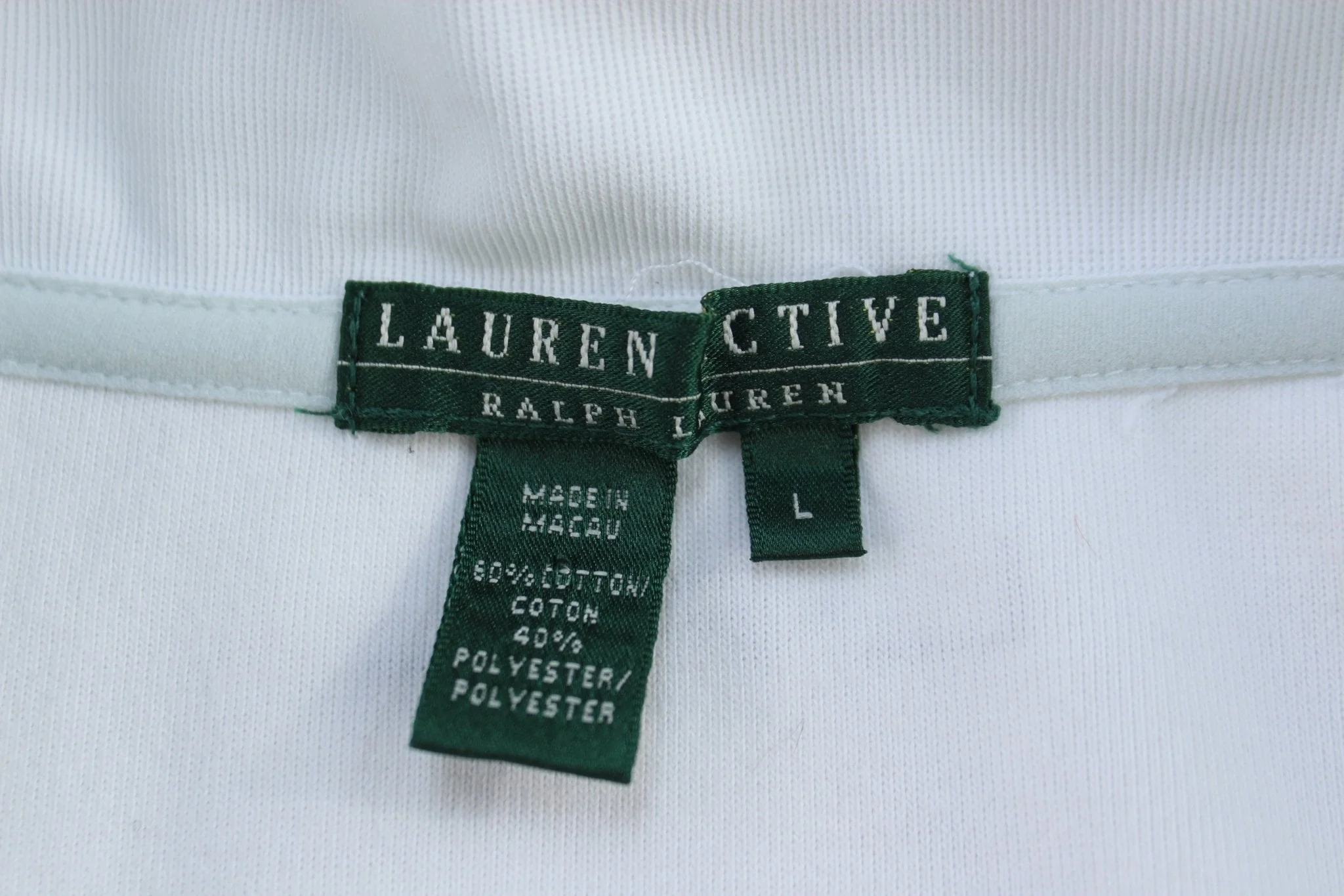Women's Lauren Active Ralph Lauren White Track Jacket - Image 3