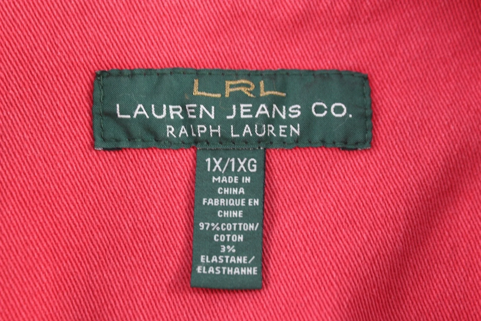 Women's Lauren Jeans Co Red Denim Jacket - Image 3