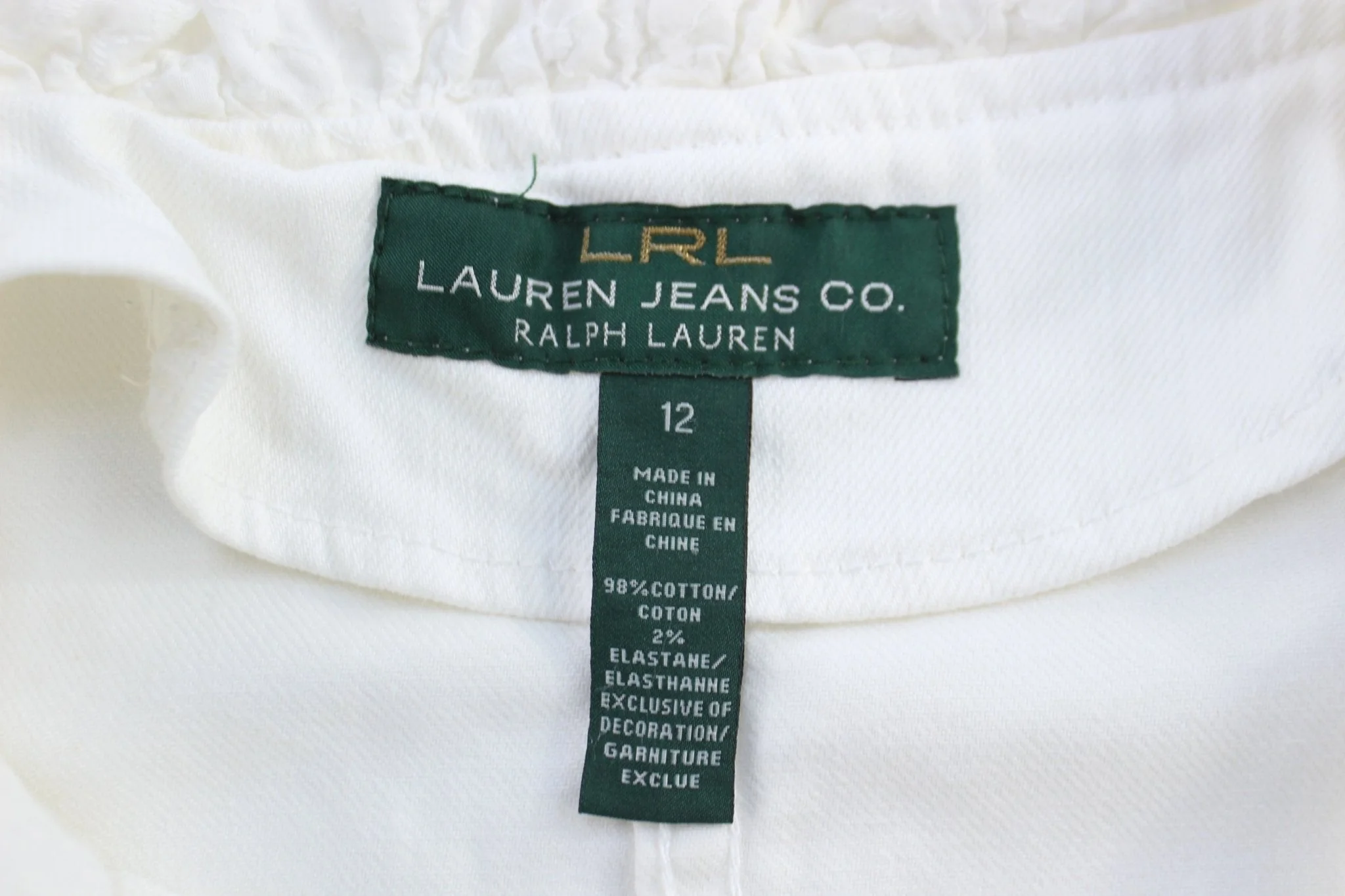 Women's Lauren Jeans Co White Ruffled Top - Image 3