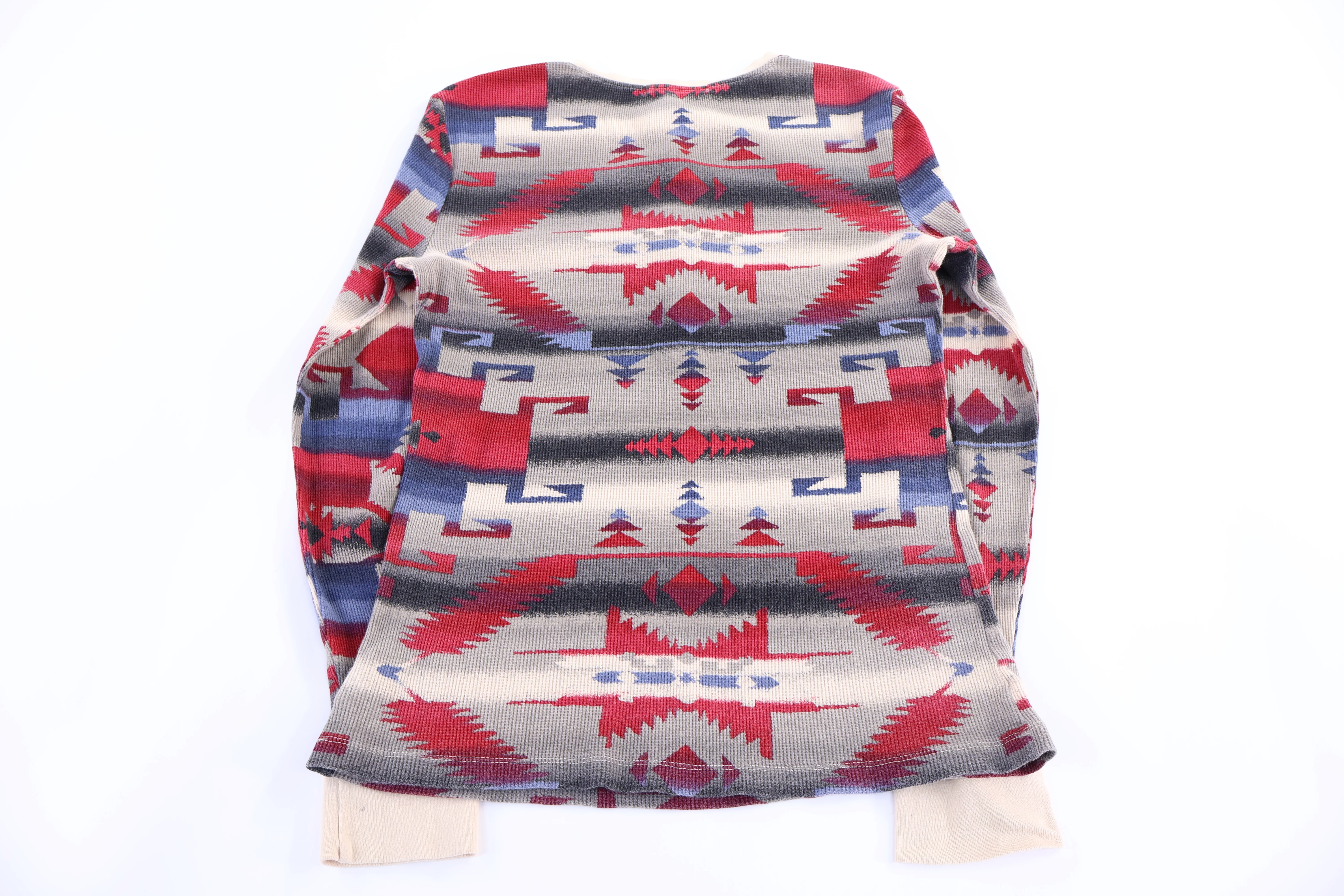 Women's Lauren Ralph Lauren Aztec Pattern LS Henley T-shirt - Image 3