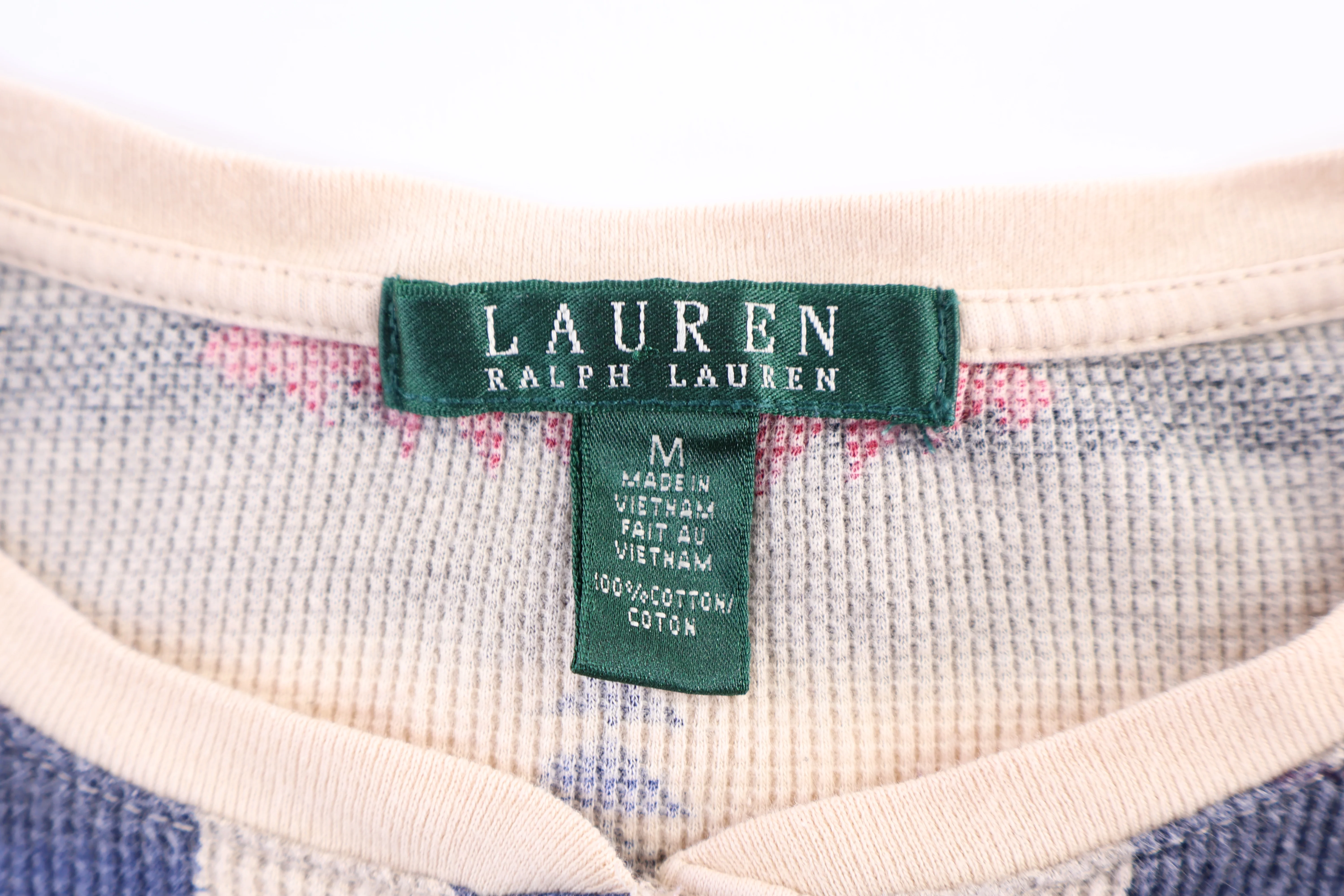 Women's Lauren Ralph Lauren Aztec Pattern LS Henley T-shirt - Image 4