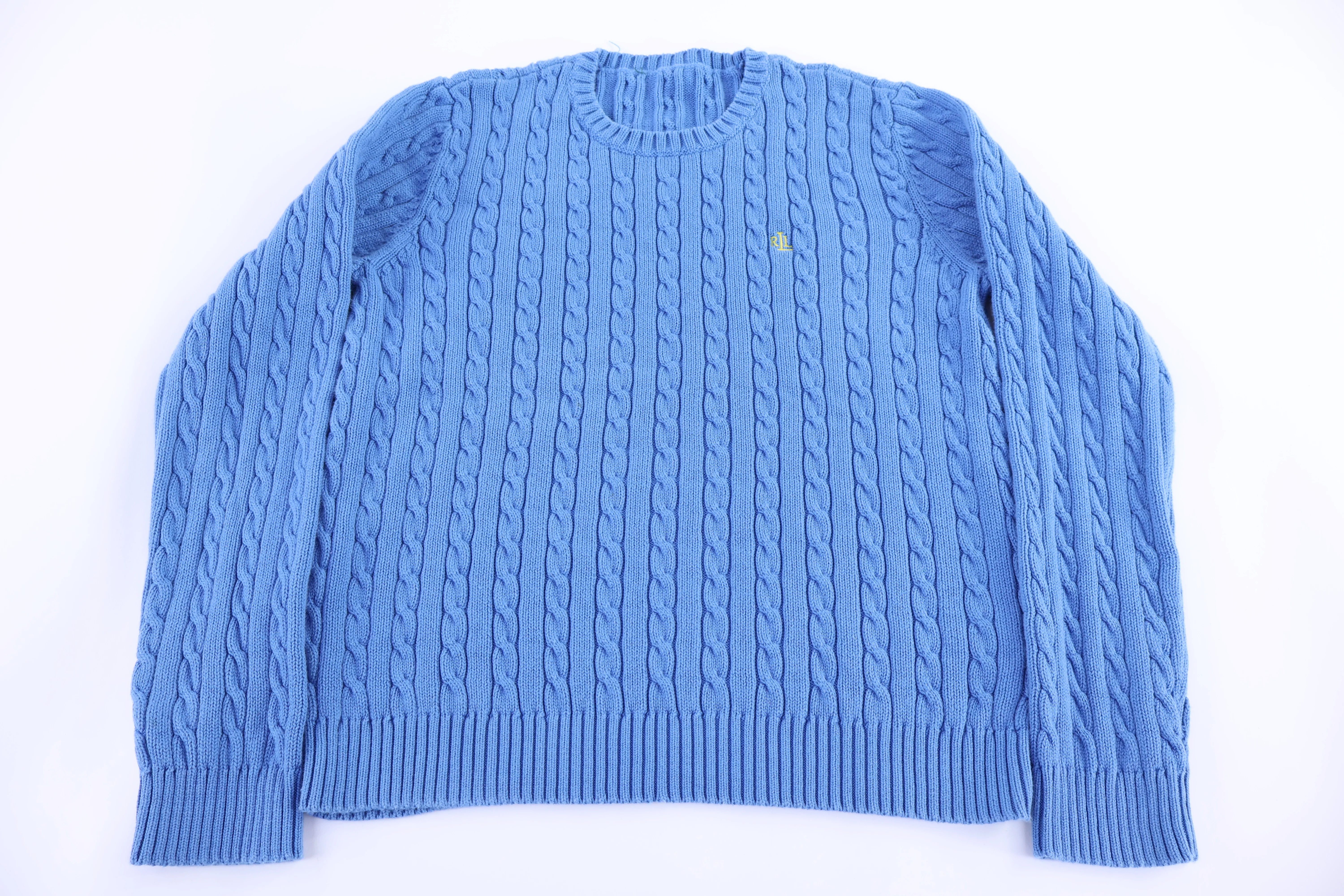 Women's Lauren Ralph Lauren Blue Cable Knit Sweater