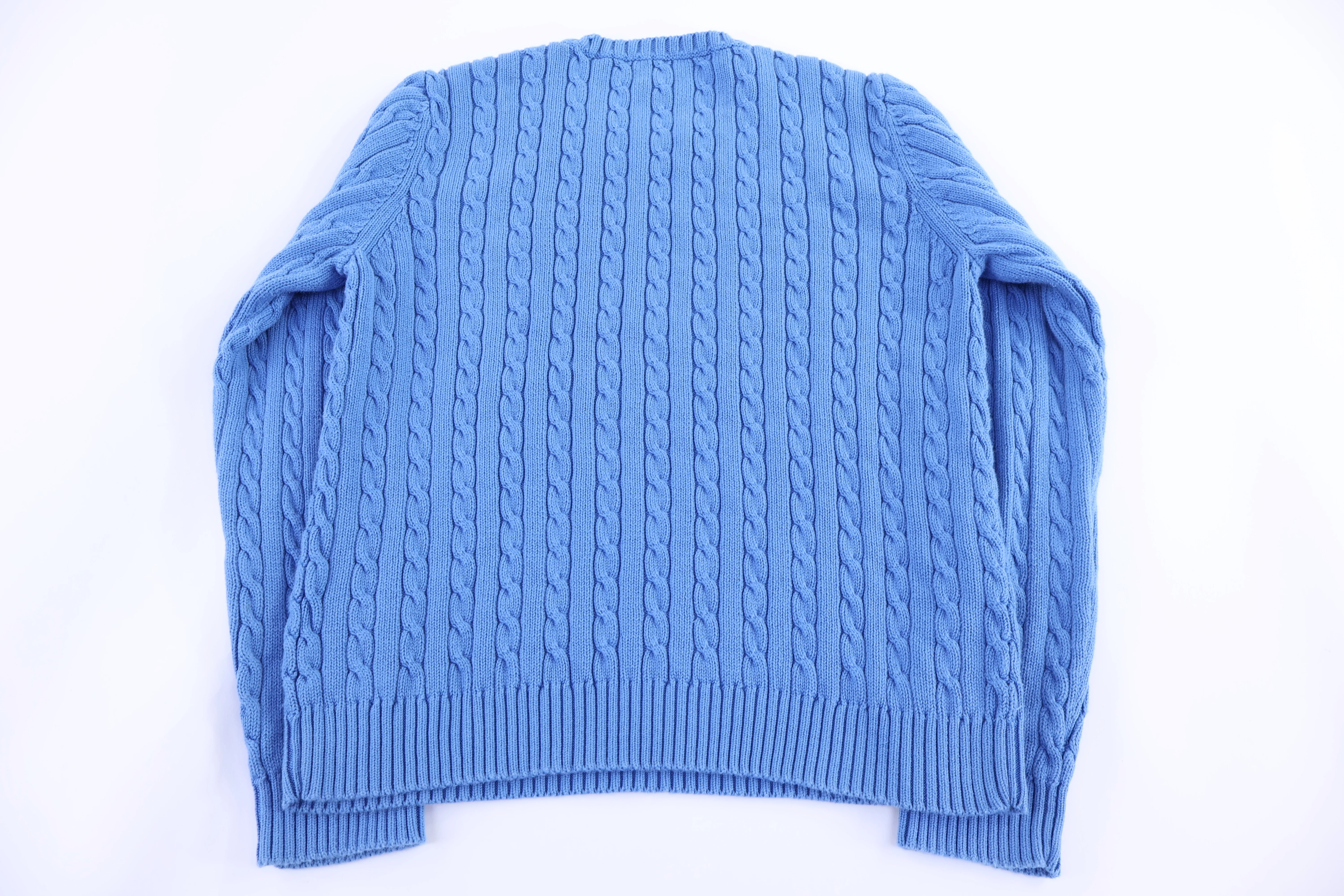 Women's Lauren Ralph Lauren Blue Cable Knit Sweater - Image 2