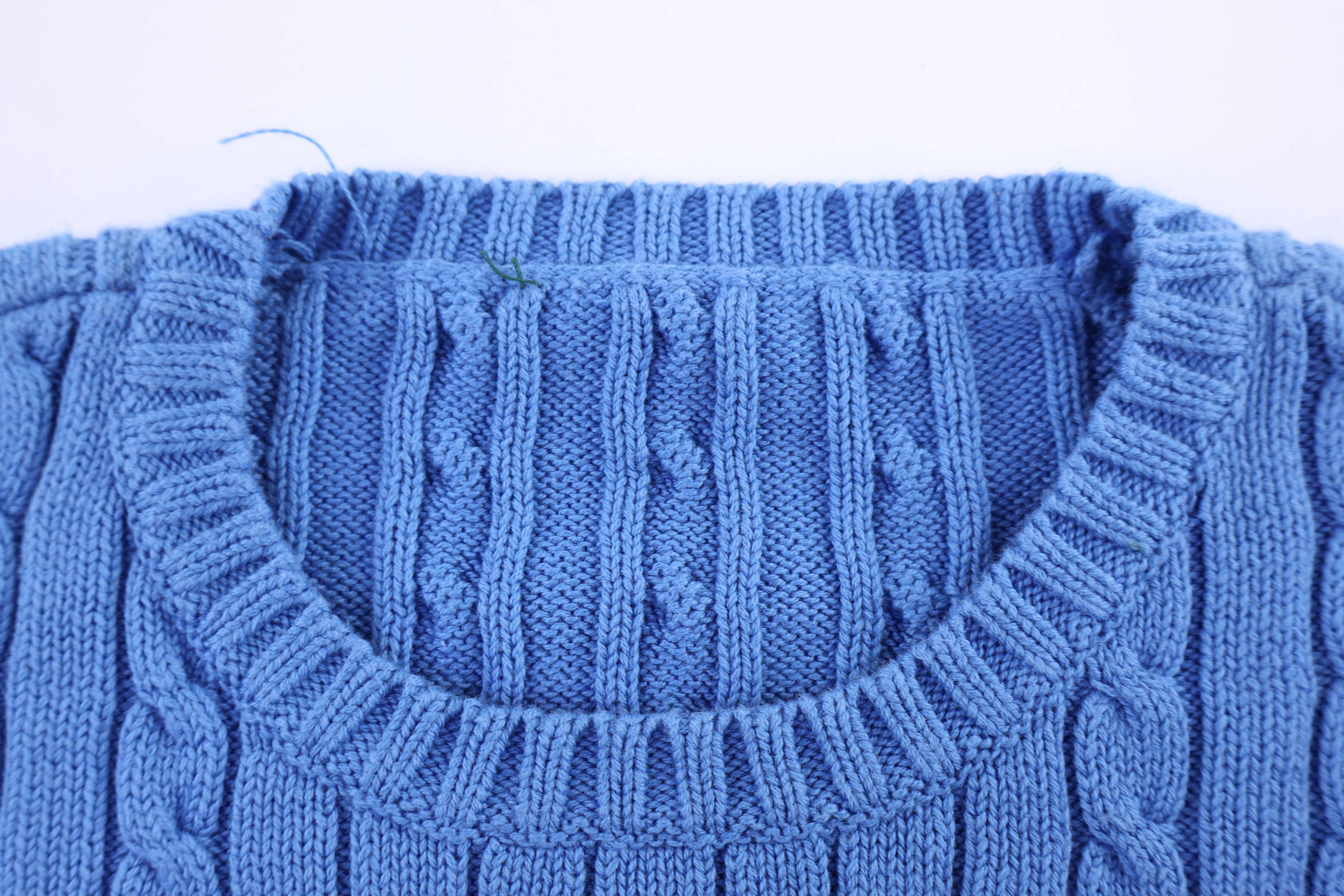 Women's Lauren Ralph Lauren Blue Cable Knit Sweater - Image 3