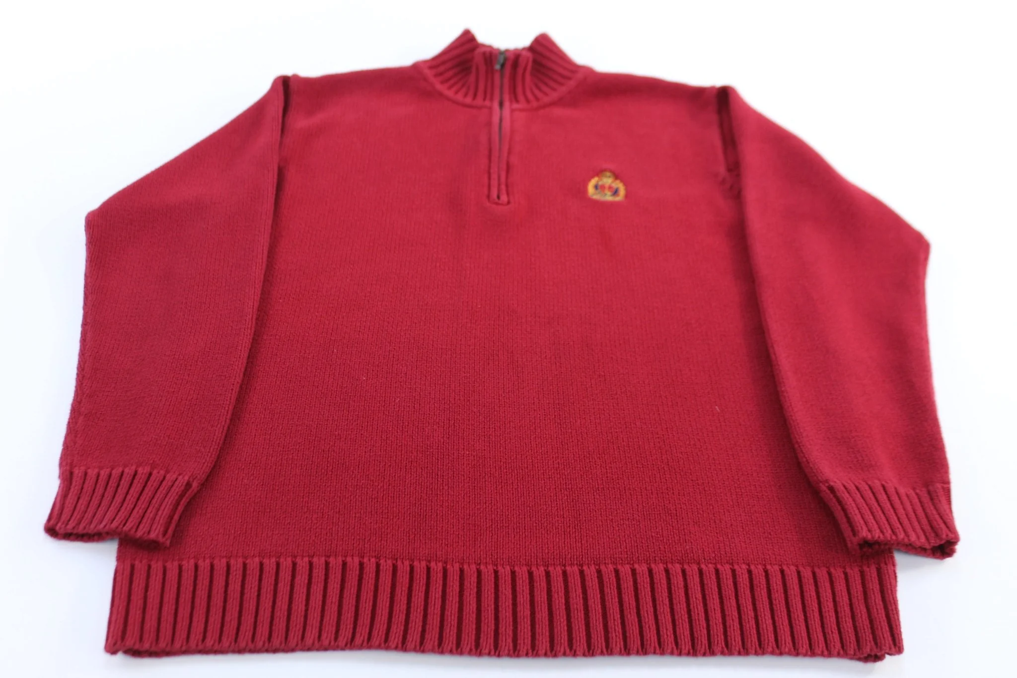 Women's Lauren Ralph Lauren Embroidered Logo Red Pullover Sweater