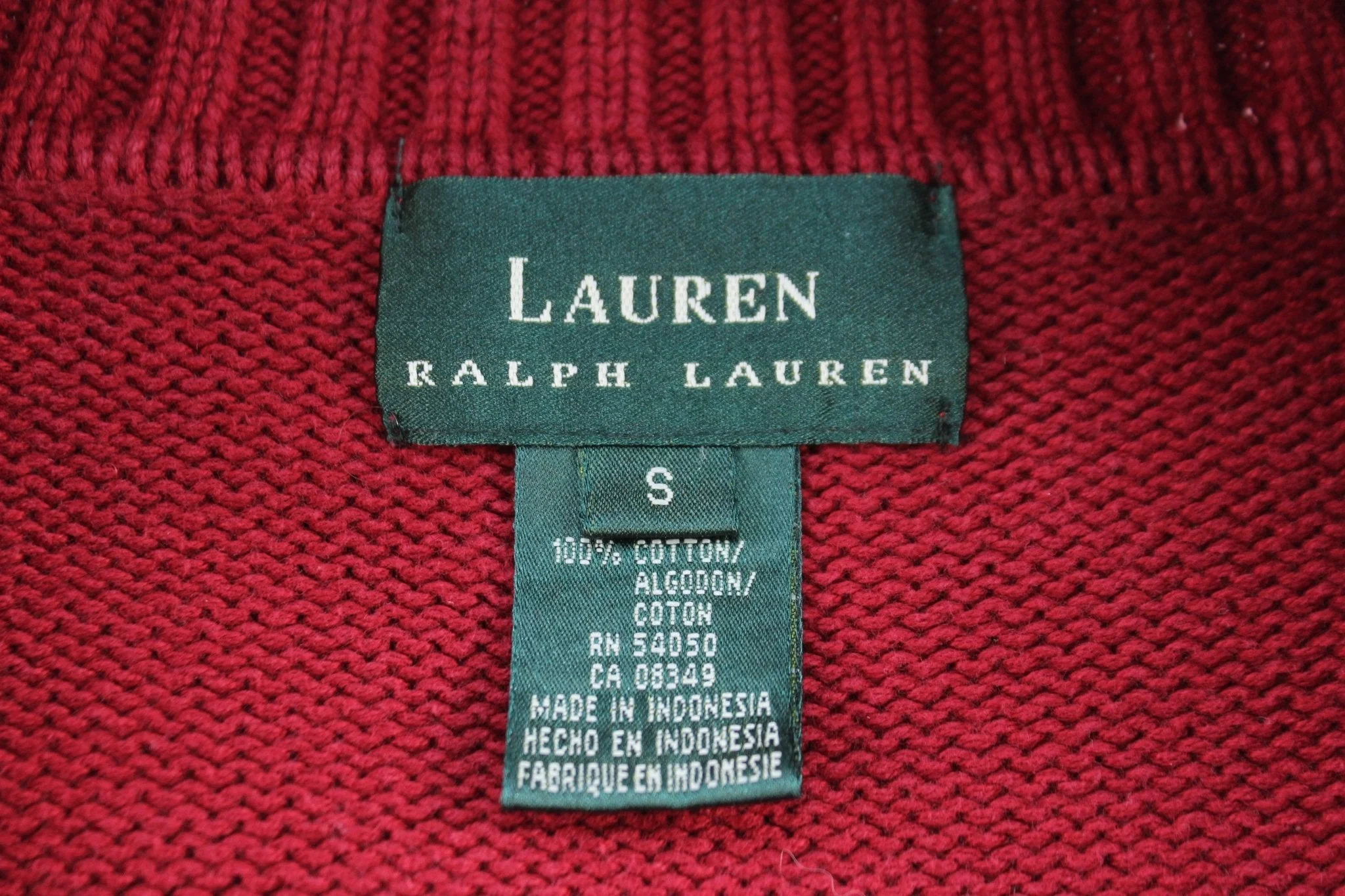 Women's Lauren Ralph Lauren Embroidered Logo Red Pullover Sweater - Image 3