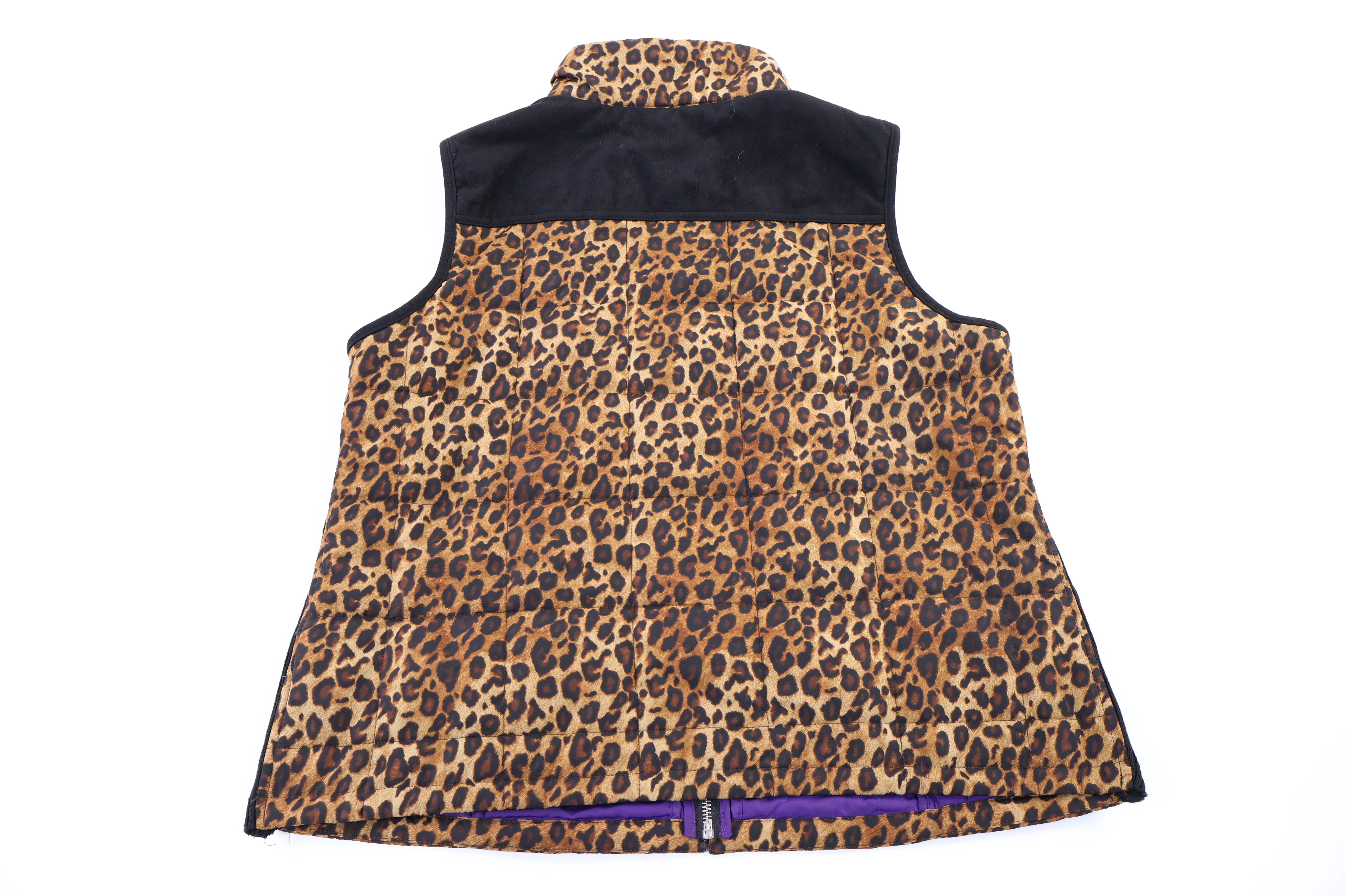 Women's Lauren Ralph Lauren Leopard Print Full Zip Vest - Image 2