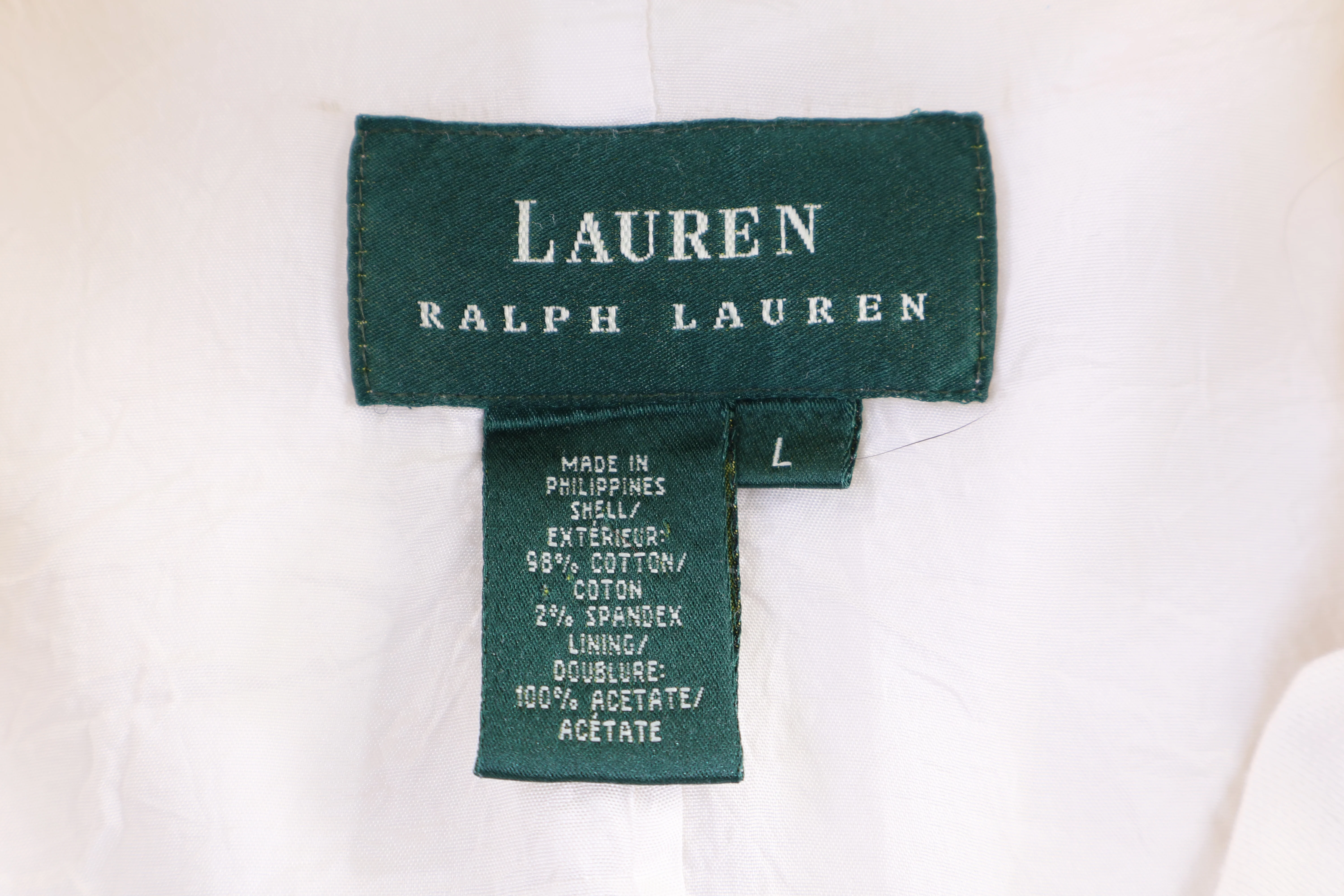 Women's Lauren Ralph Lauren White Full Zip Jacket - Image 4