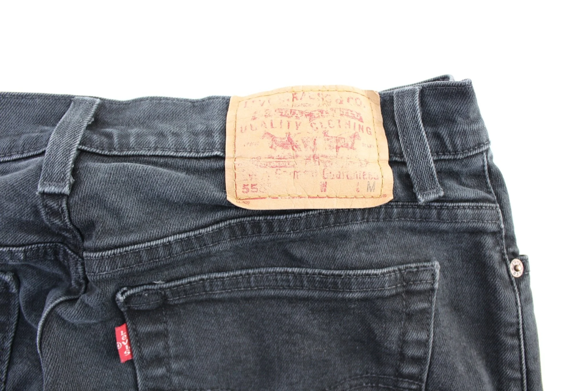 Women's Levi's 505 Black Wash Denim Jeans - Image 5