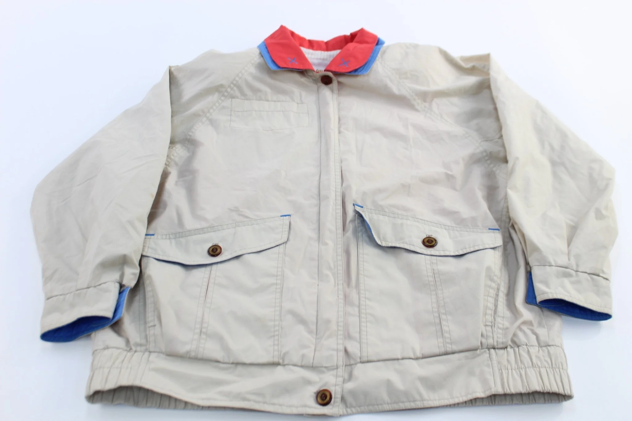 Women's London Fog Beige Zip Up Jacket