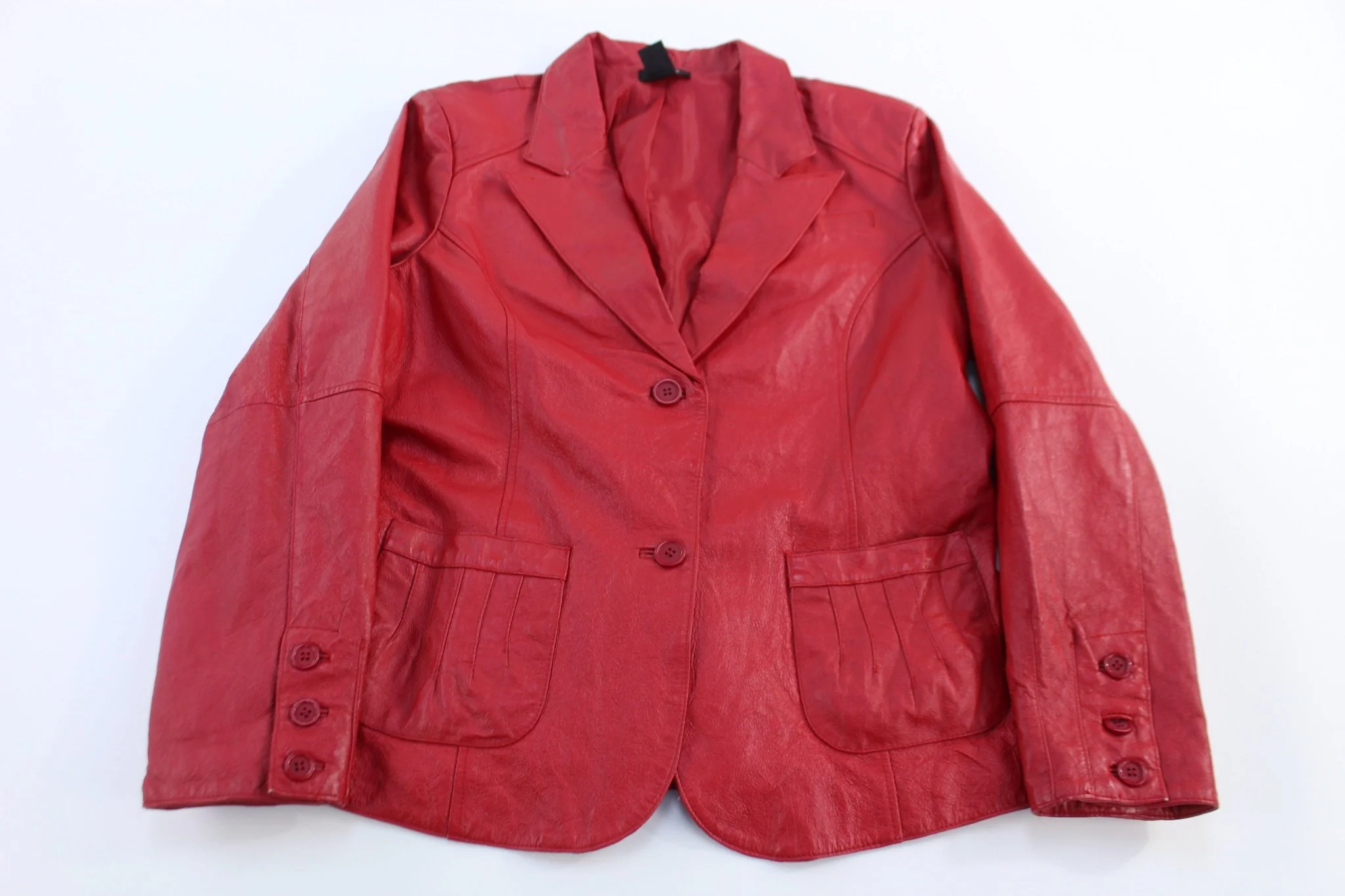 Women's Metro Style Red Leather Jacket