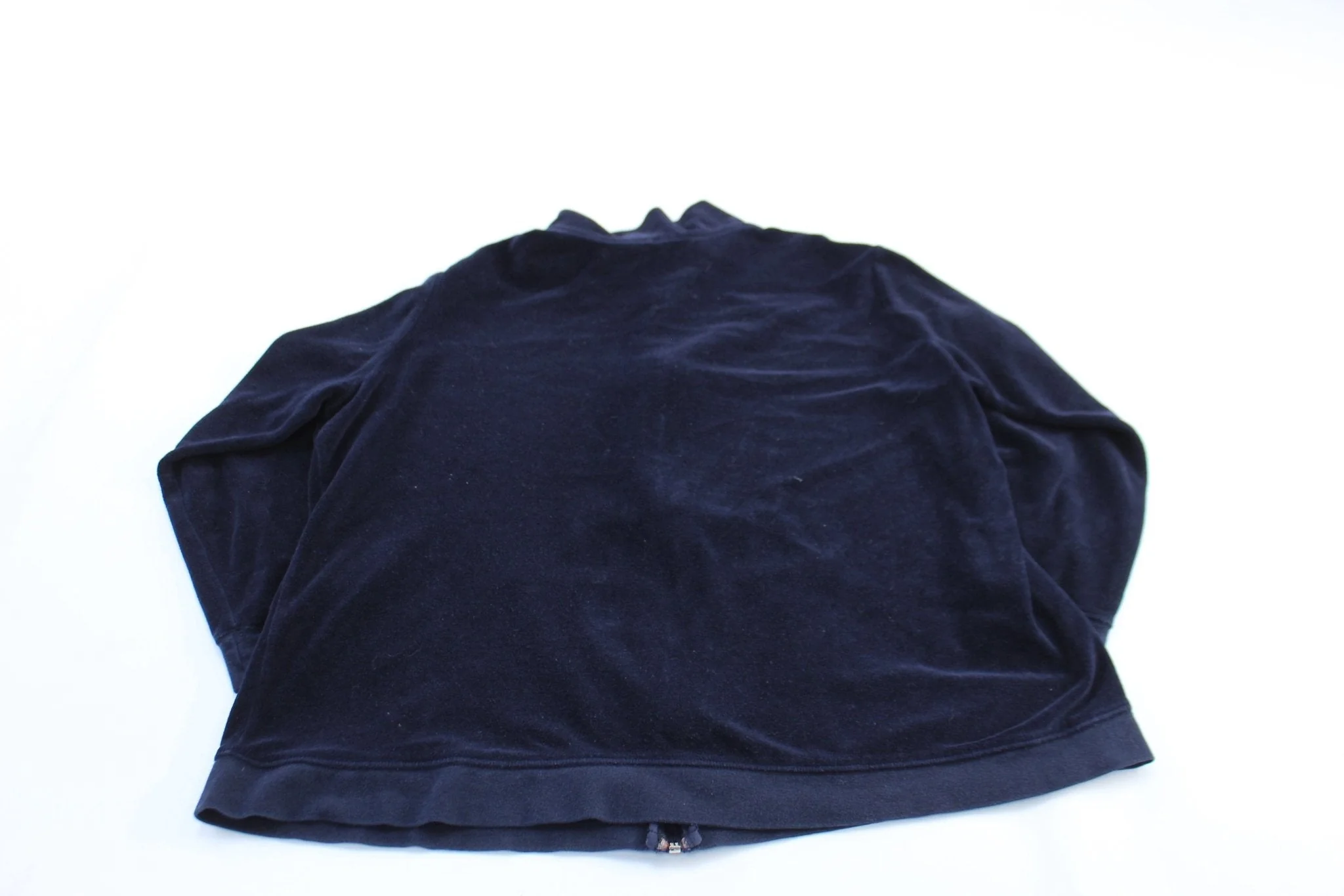 Women's Mossimo Blue Velour Zip Up Jacket - Image 2