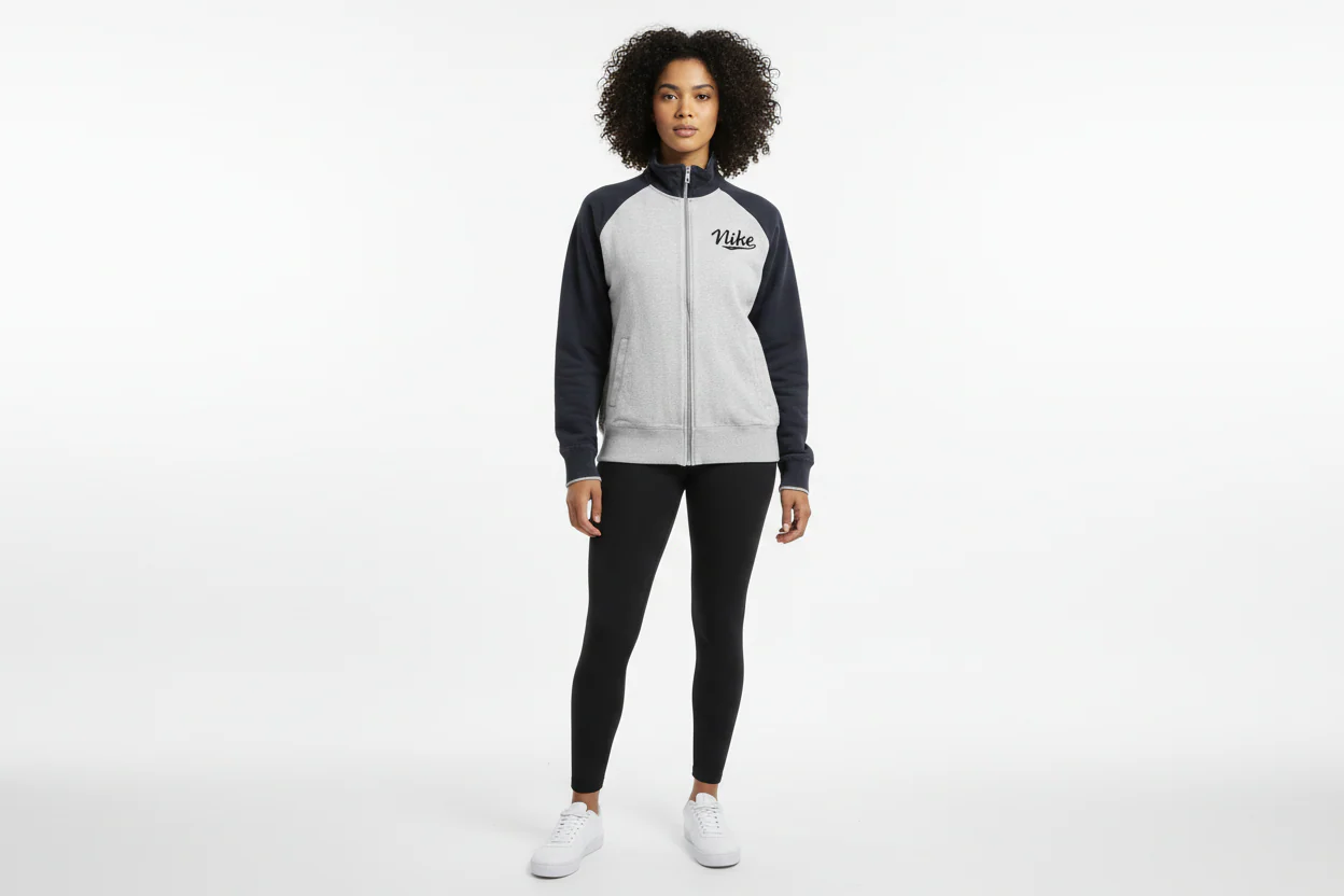 Women's Nike Black & Grey Full Zip Track Jacket