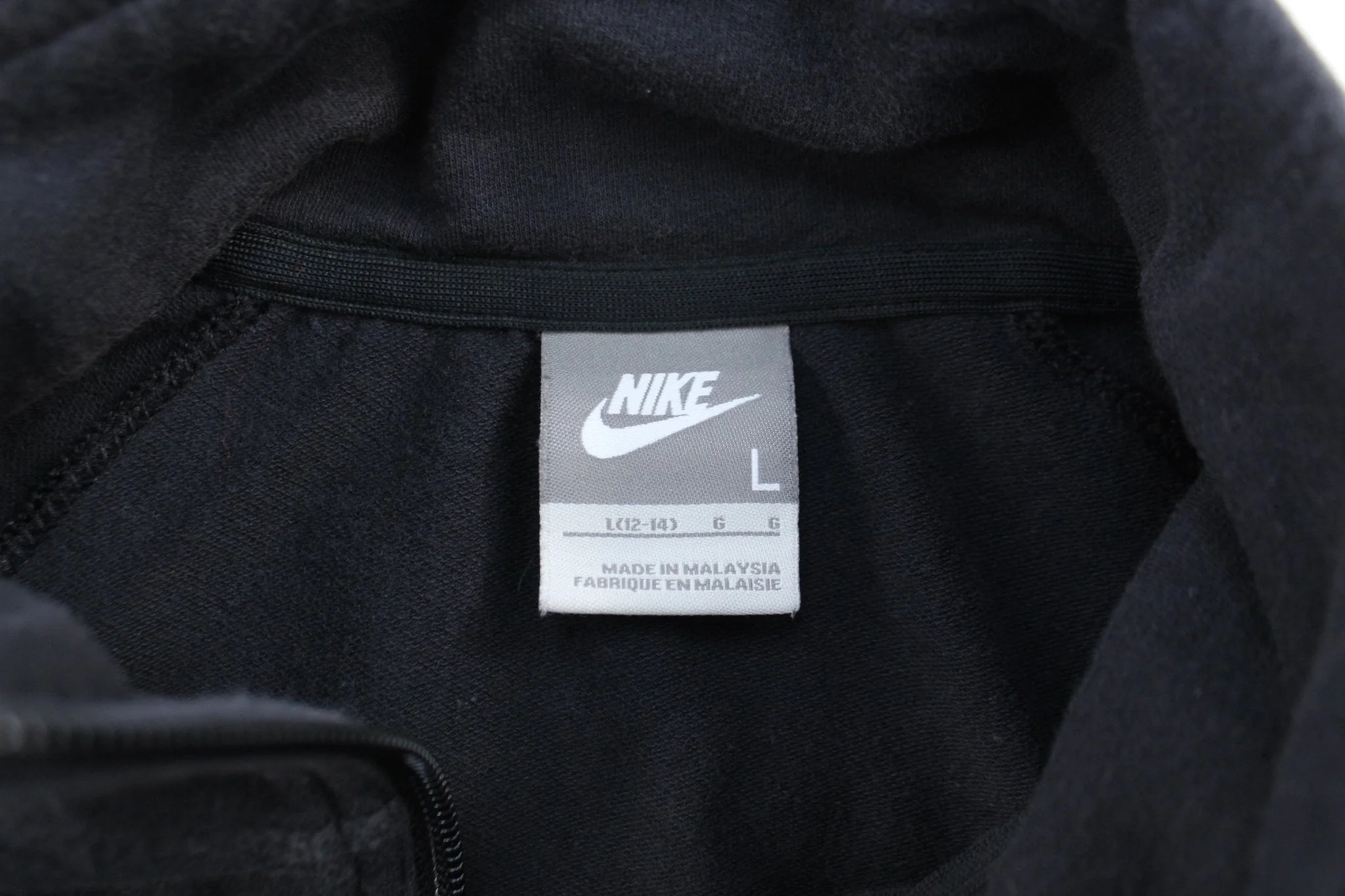 Women's Nike Embroidered Logo Black Full Zip Sweater - Image 3