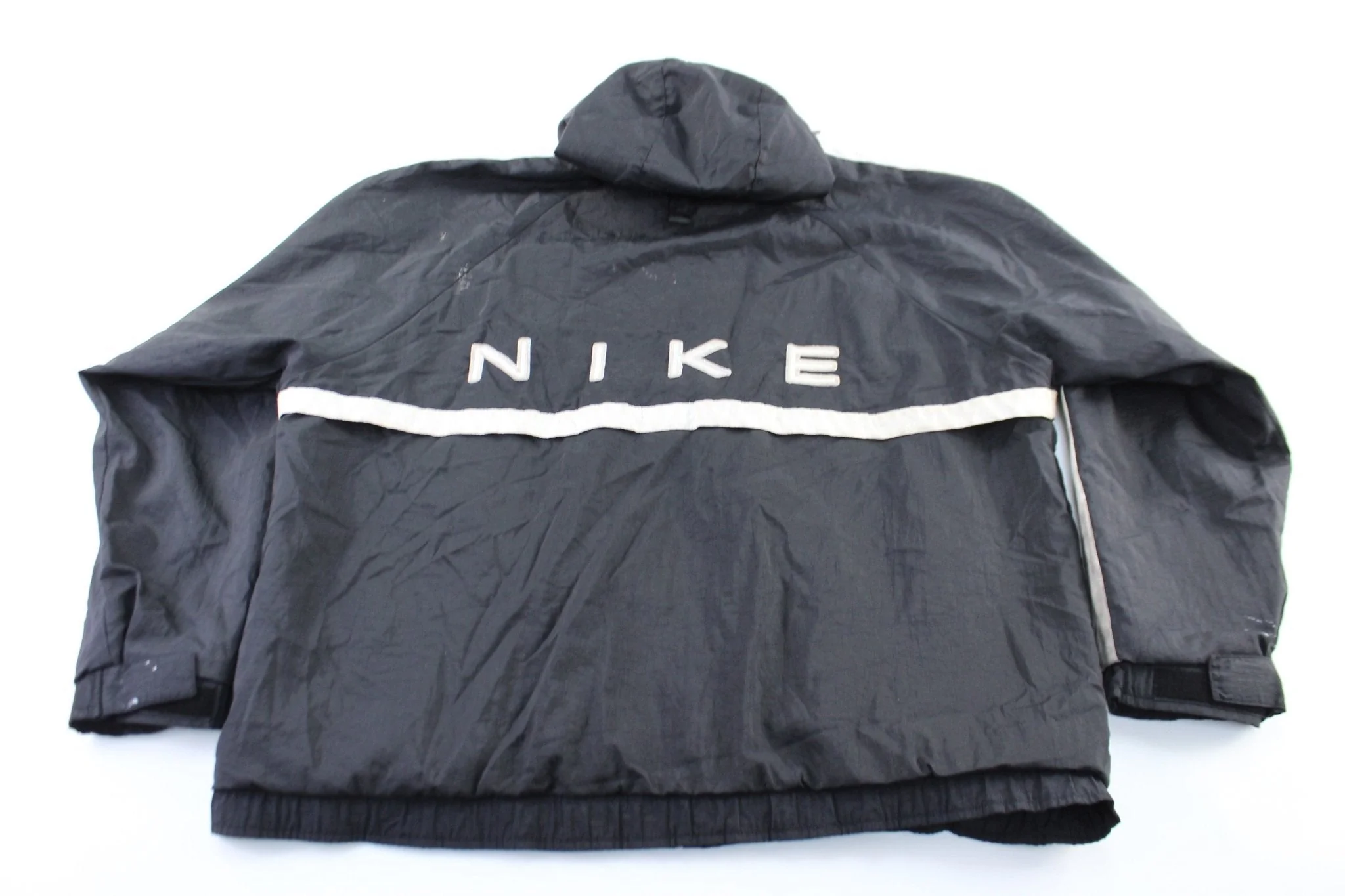 Women's Nike Embroidered Logo Black & White Zip Up Jacket - Image 2