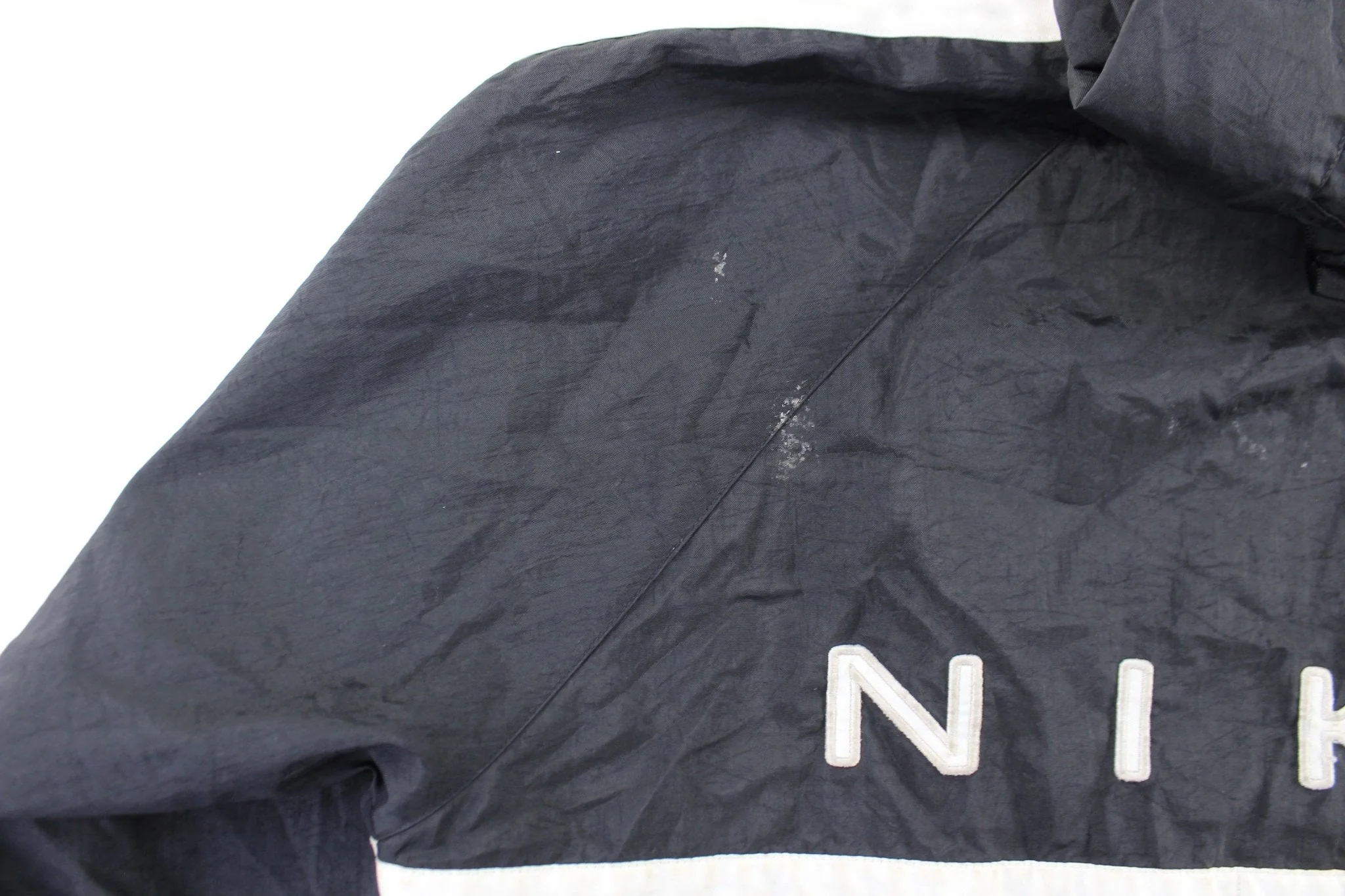 Women's Nike Embroidered Logo Black & White Zip Up Jacket - Image 3