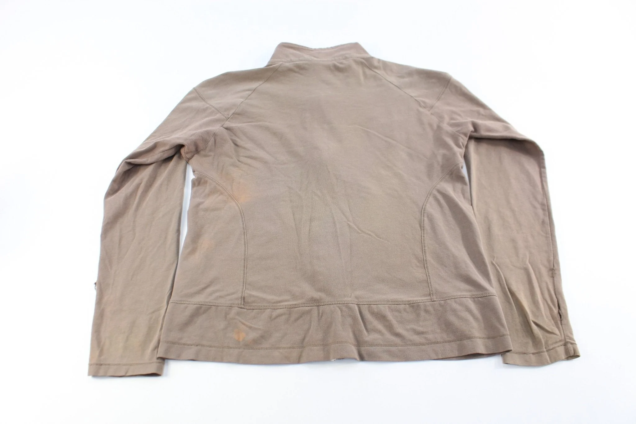 Women's Nike Embroidered Logo Brown Zip Up Jacket - Image 2