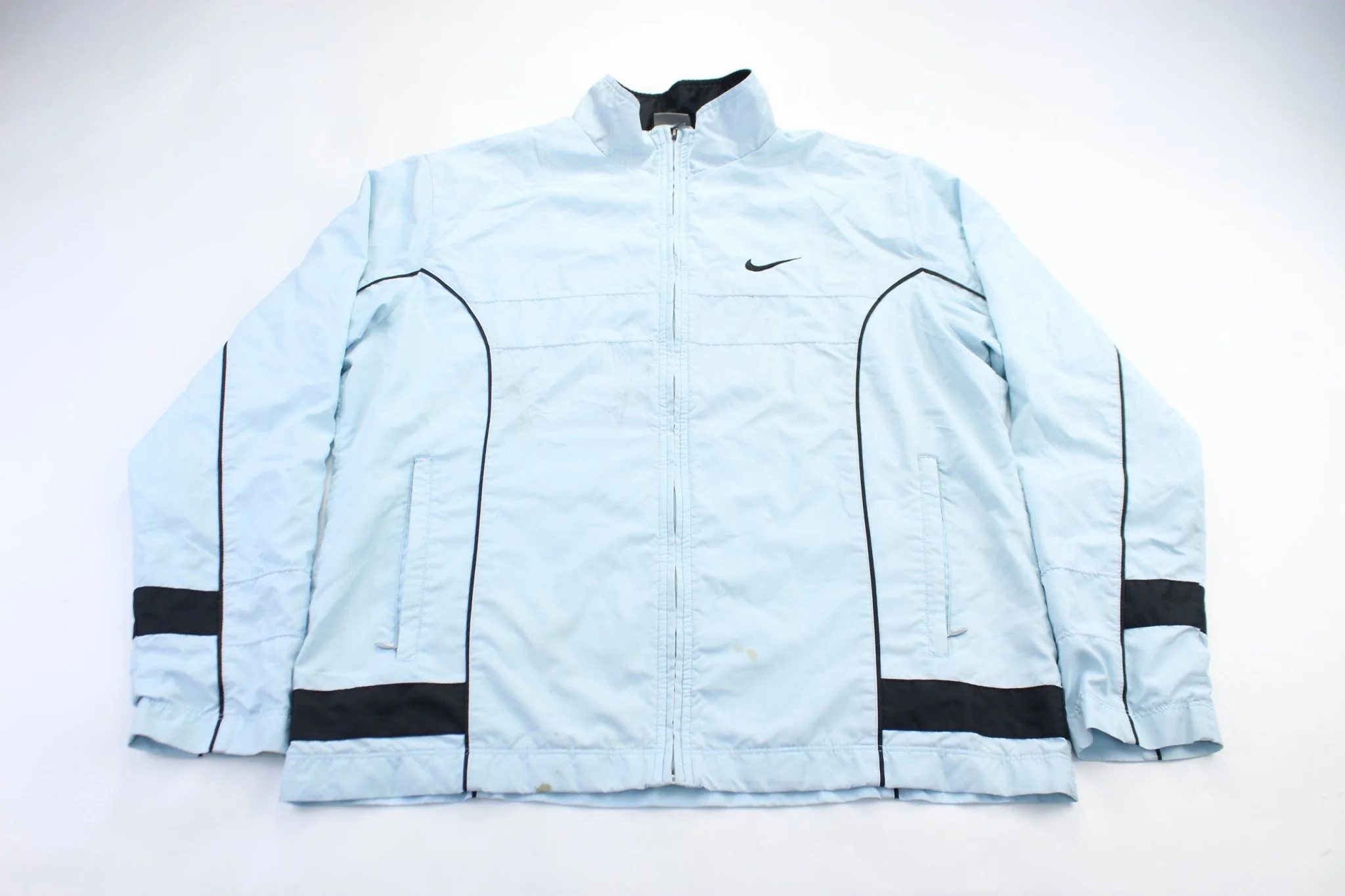 Women's Nike Embroidered Logo Light Blue & Black Jacket