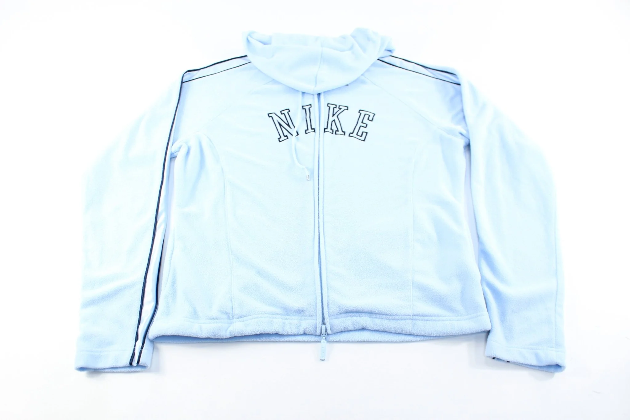 Women's Nike Embroidered Logo Light Blue & Black Zip Up Jacket