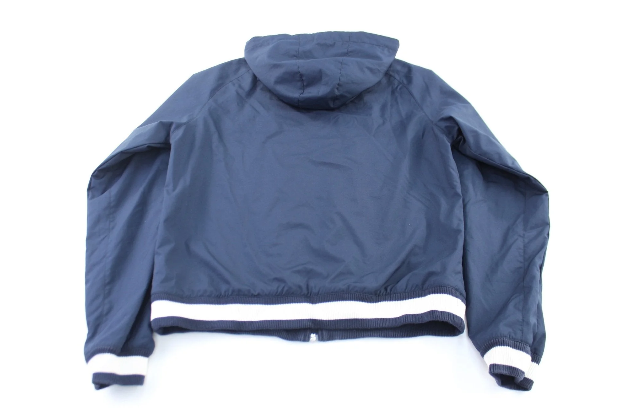 Women's Nike Embroidered Logo Navy Blue & White Zip Up Jacket - Image 2