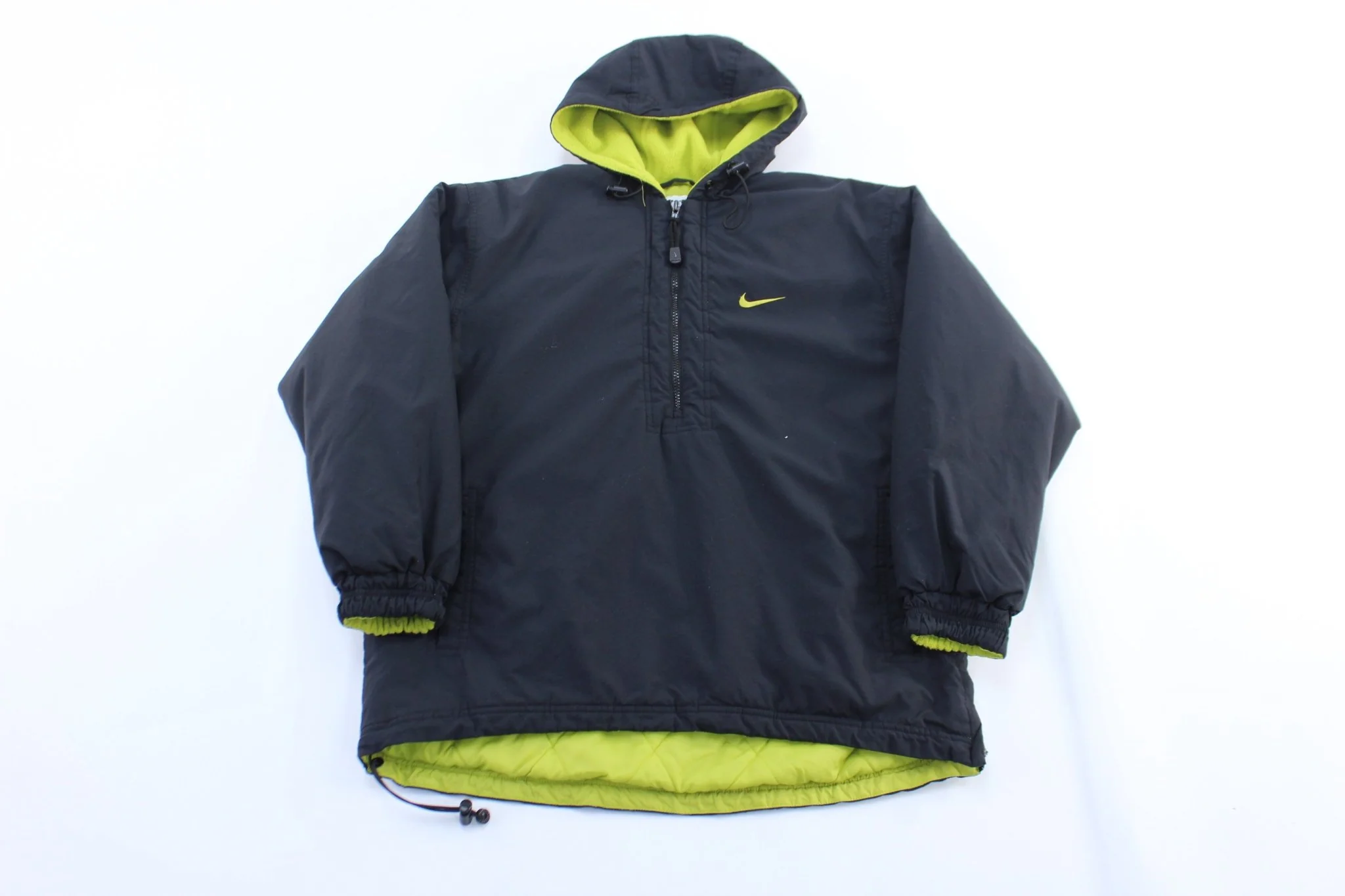 Women's Nike Embroidered Logo Neon & Black Hooded Jacket