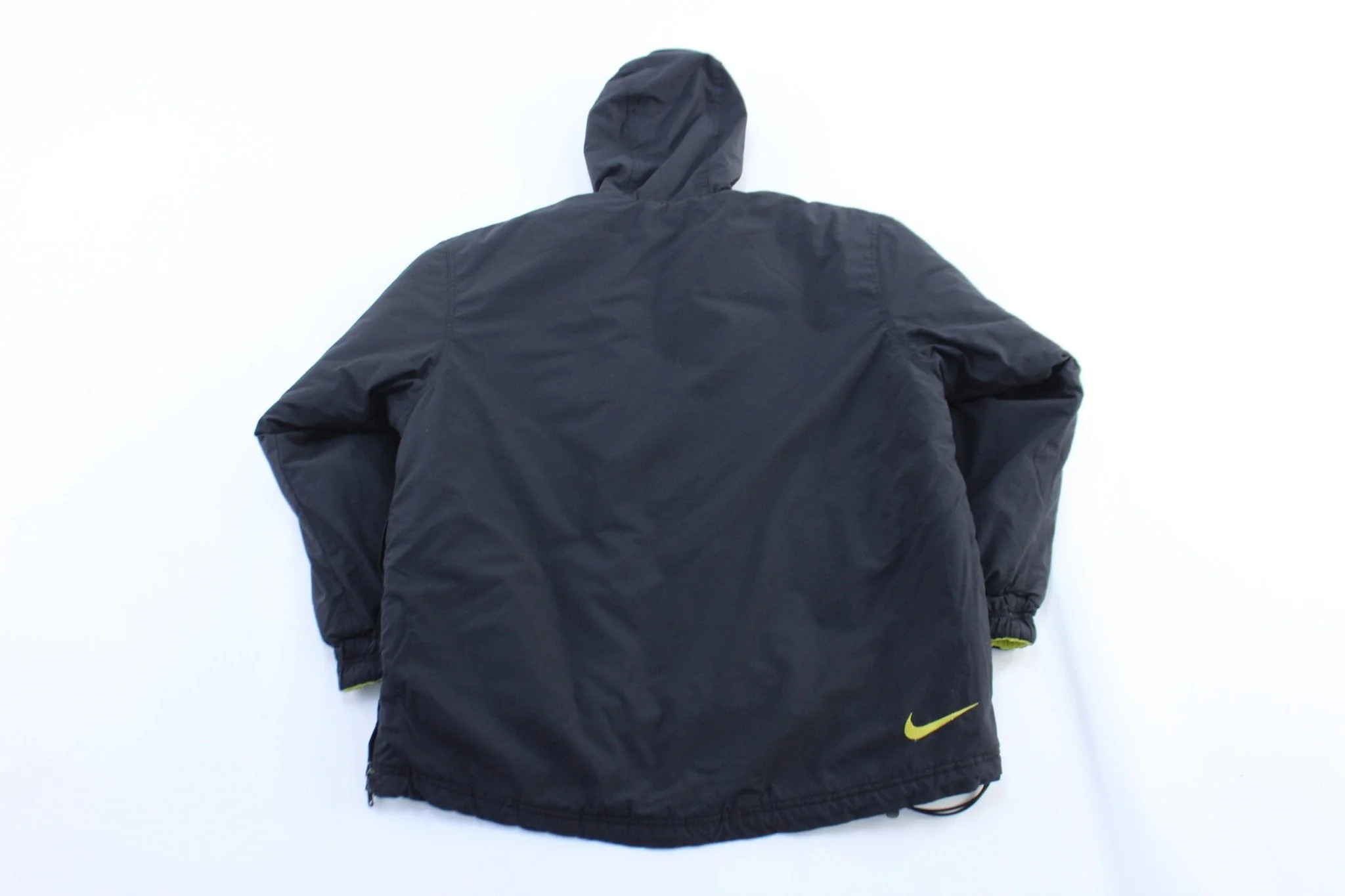 Women's Nike Embroidered Logo Neon & Black Hooded Jacket - Image 2