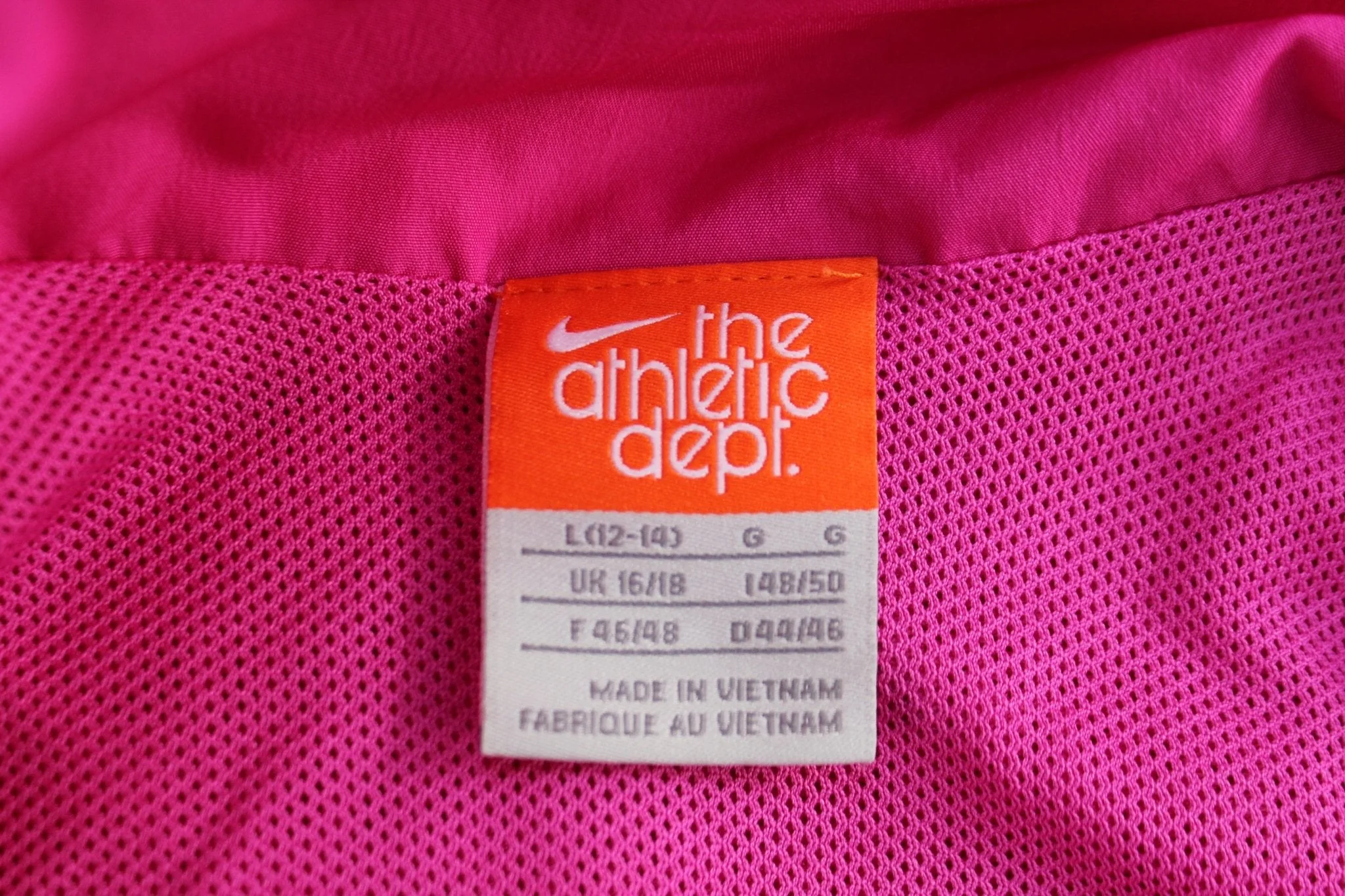 Women's Nike Embroidered Logo Pink Full Zip Windbreaker - Image 4