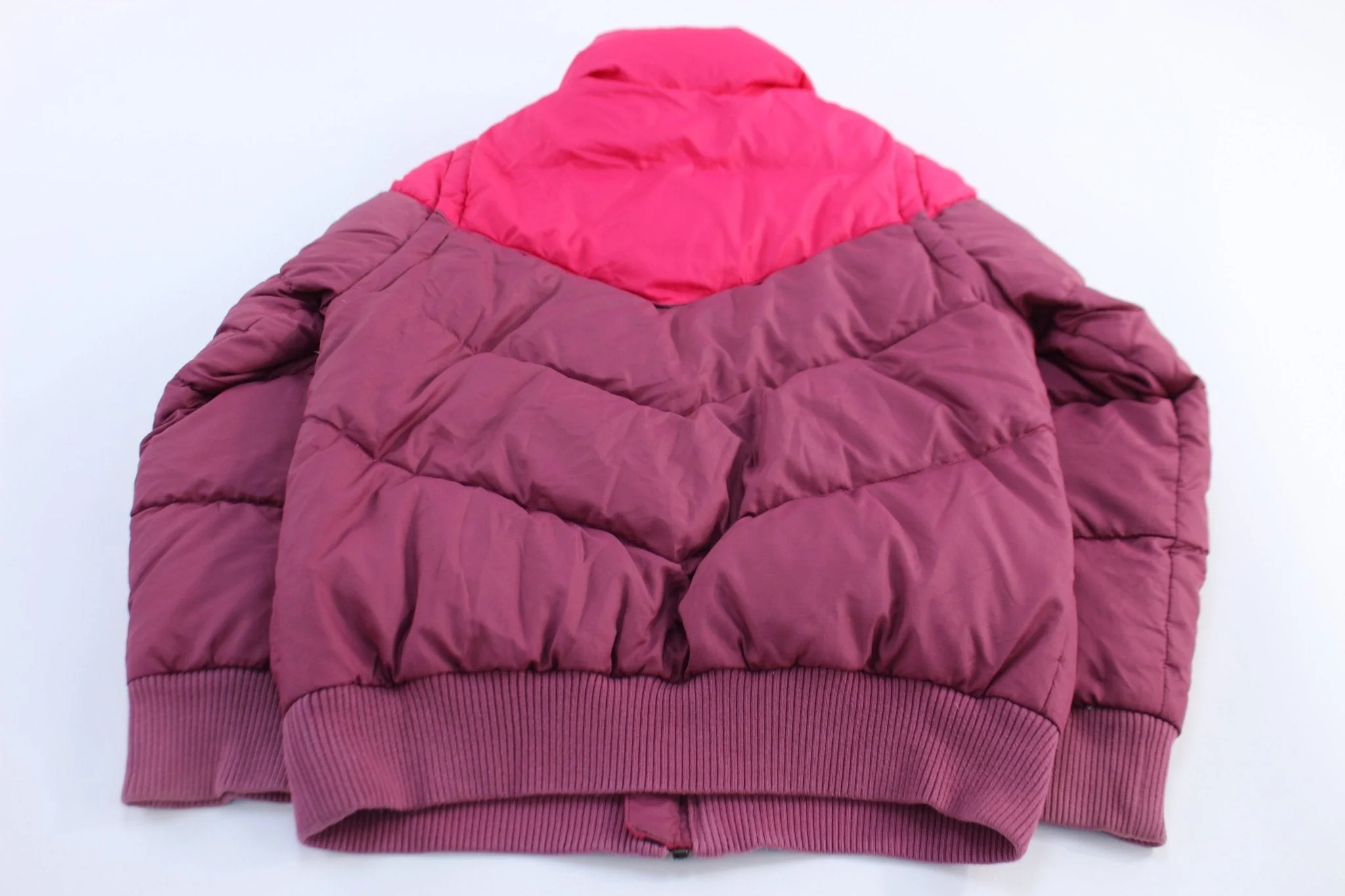 Women's Nike Embroidered Logo Pink Puffer Jacket - Image 2