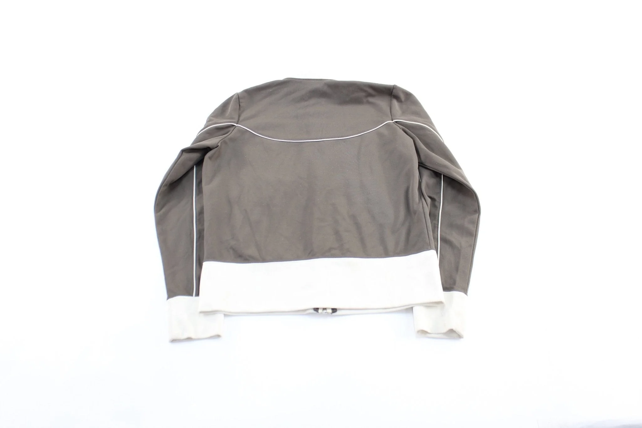 Women's Nike Embroidered Logo White & Brown Zip Up Jacket - Image 2
