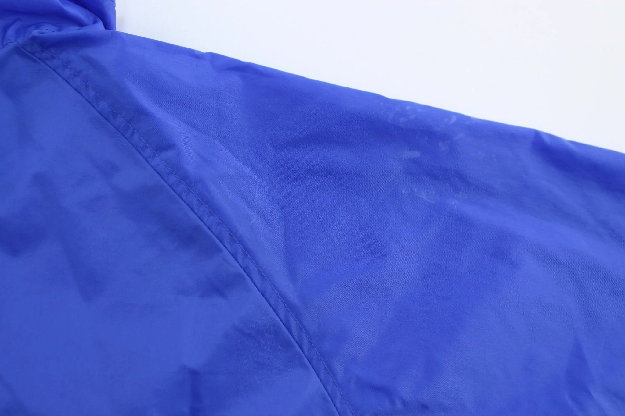 Women's Nike Embroidered Swoosh Logo Blue & White Zip Up Jacket - Image 5