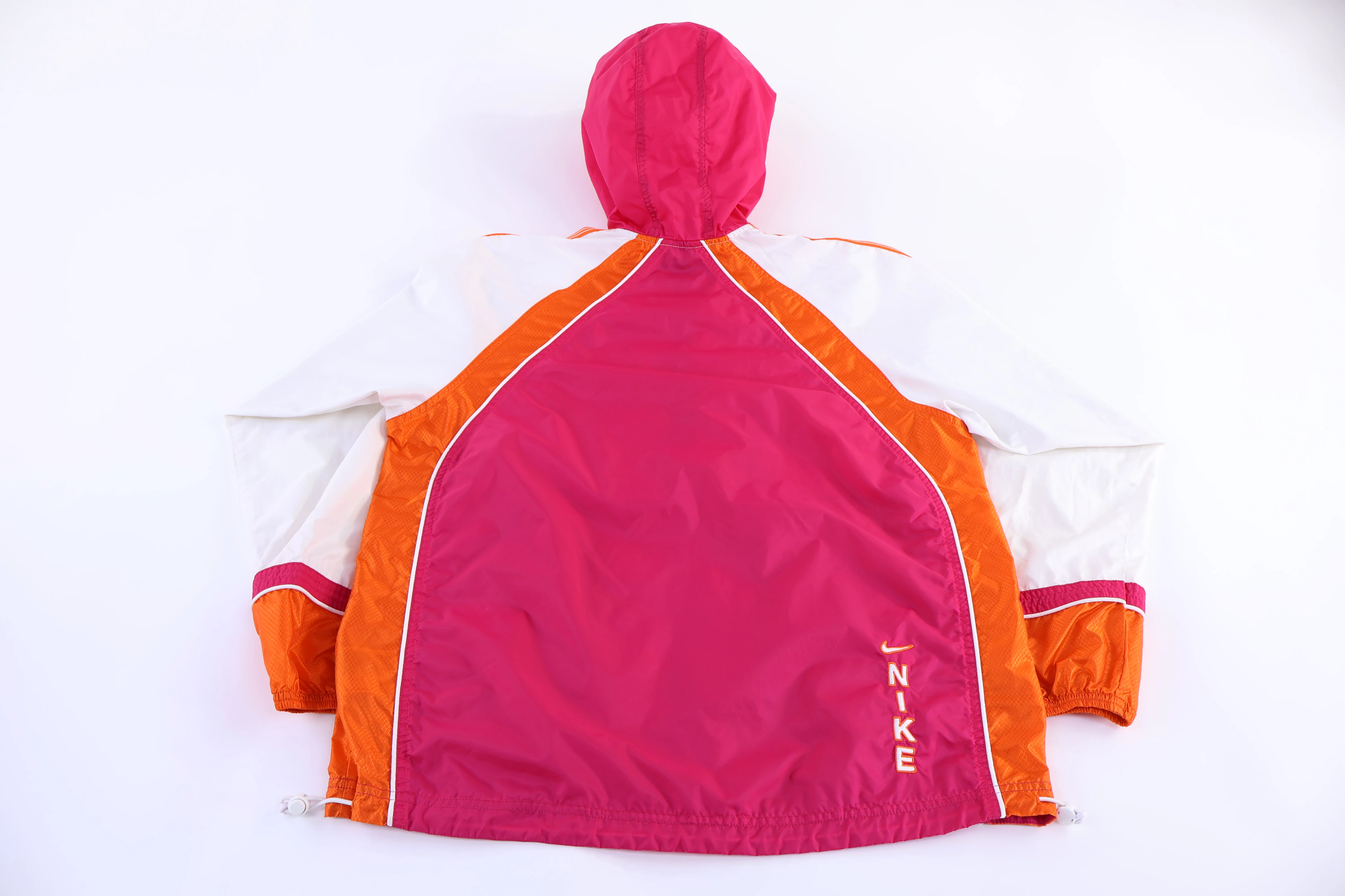 Women's Nike Full Zip Pink, White and Orange Jacket - Image 2
